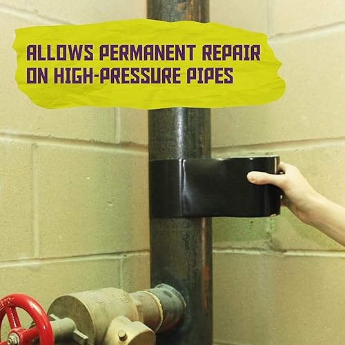 Miniatura 6 de ATack Cinta de parche y sellado impermeable, color negro, 4 pulgadas x 10 pies, cinta de barrera de agua para detener la reparación de fugas en