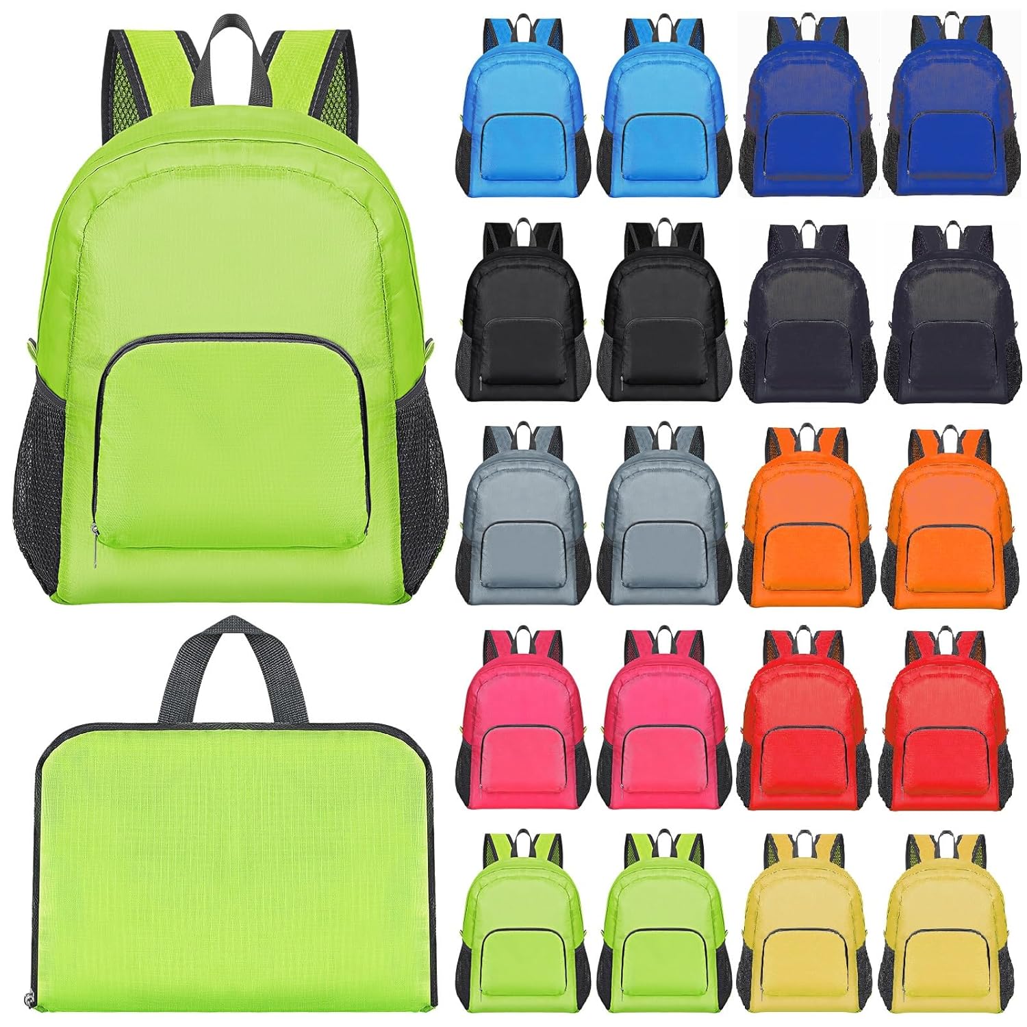 Reginary 40 Pcs Backpacks in Bulk School Back Pack 17 Inch Foldable Backpack for Student Travel Book Bag