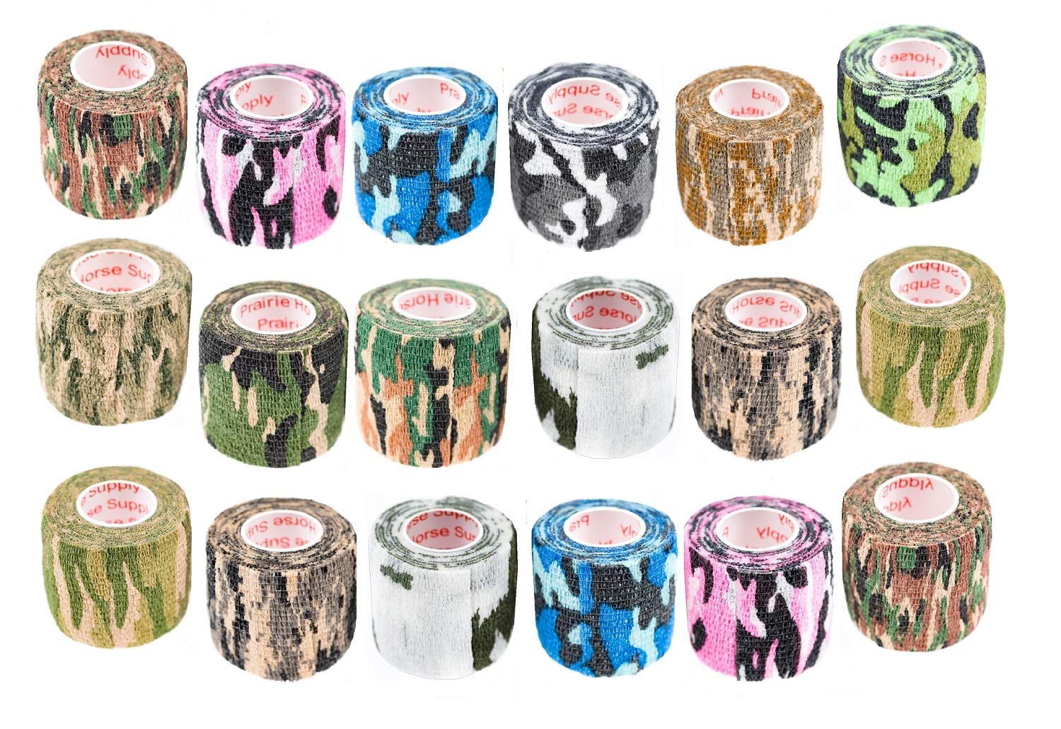 Buy Prairie Horse Supply Vet Wrap Tape Bulk (Assorted Camo Colors) (18