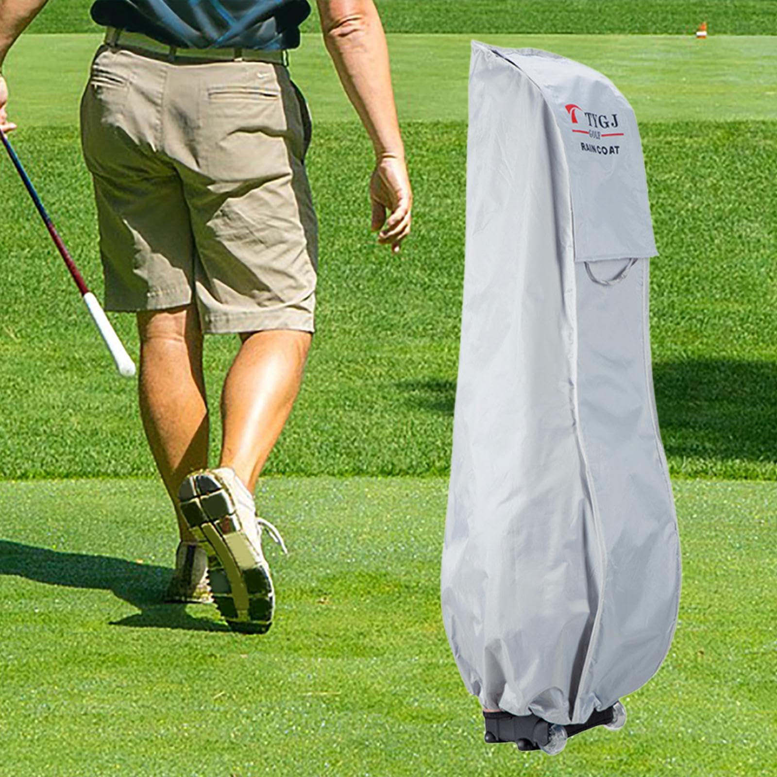 Copertura per Sacca da Golf, Antipolvere per Golfisti, per Uomo E Donna, con Cerniera, Borsa Portaoggetti in Nylon Nero