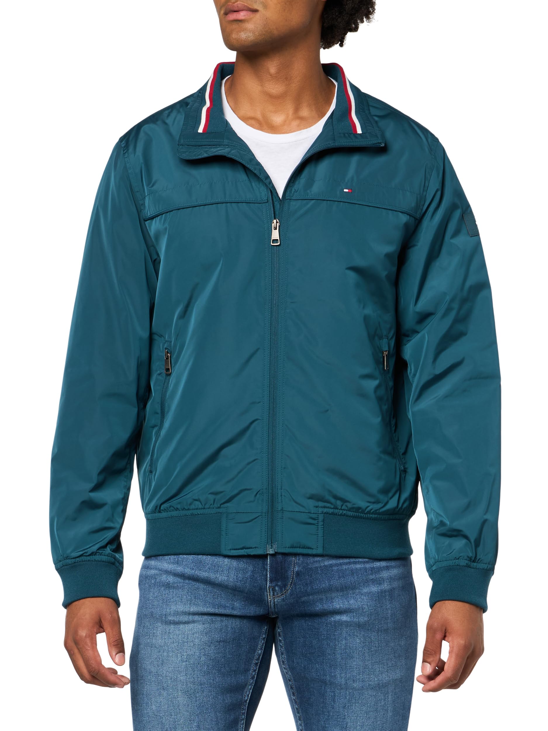 Tommy Hilfiger Men's Pond Filled Performance Faux Memory Bomber Jacket, Xl