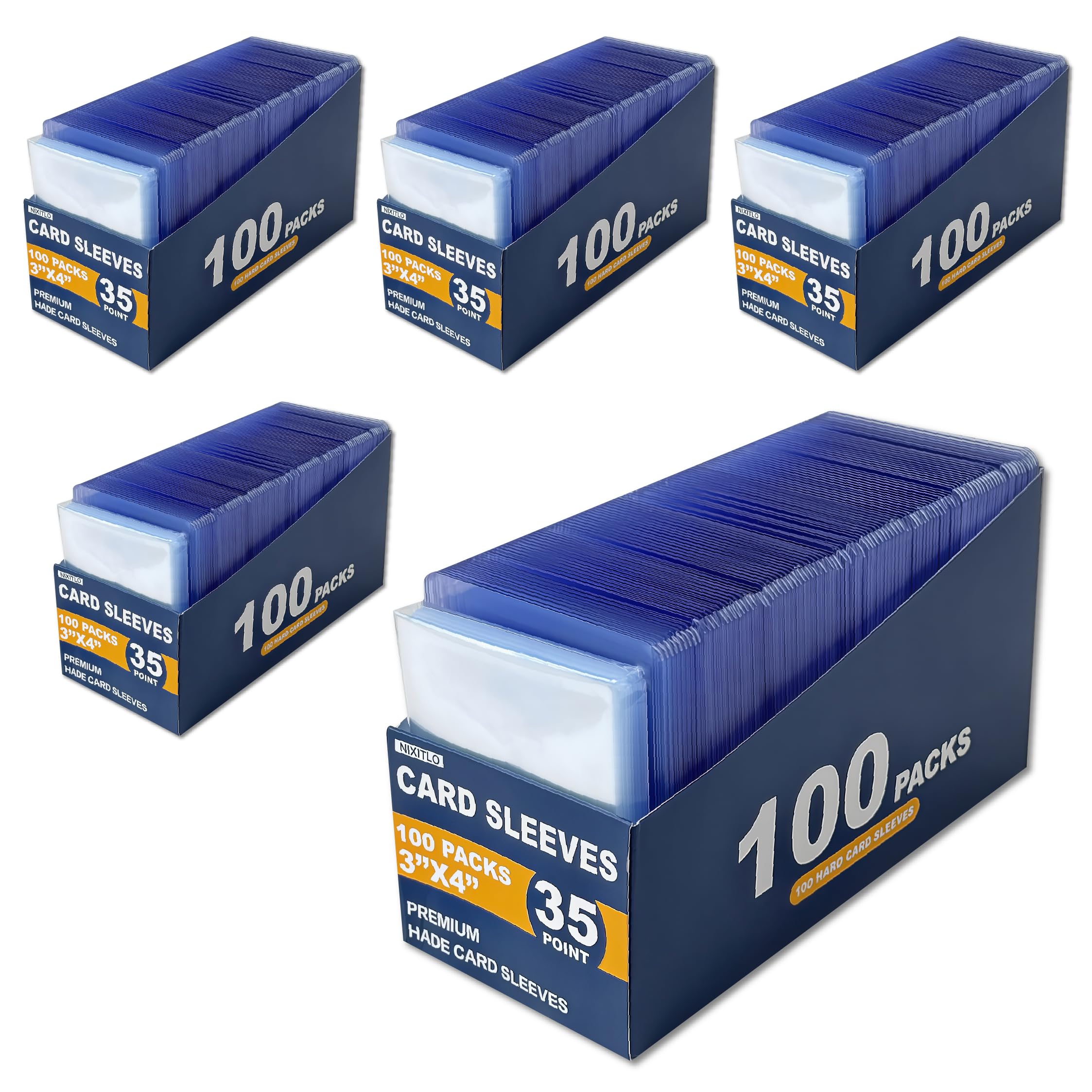 Amazon.com: Nixitlo 1000 Top Loaders for Cards for Baseball, Football, MTG  Cards, Ultra-Clear Protectors for Trading Collectibles (500 Hard Sleeves+500  Soft Sleeves) : Toys & Games