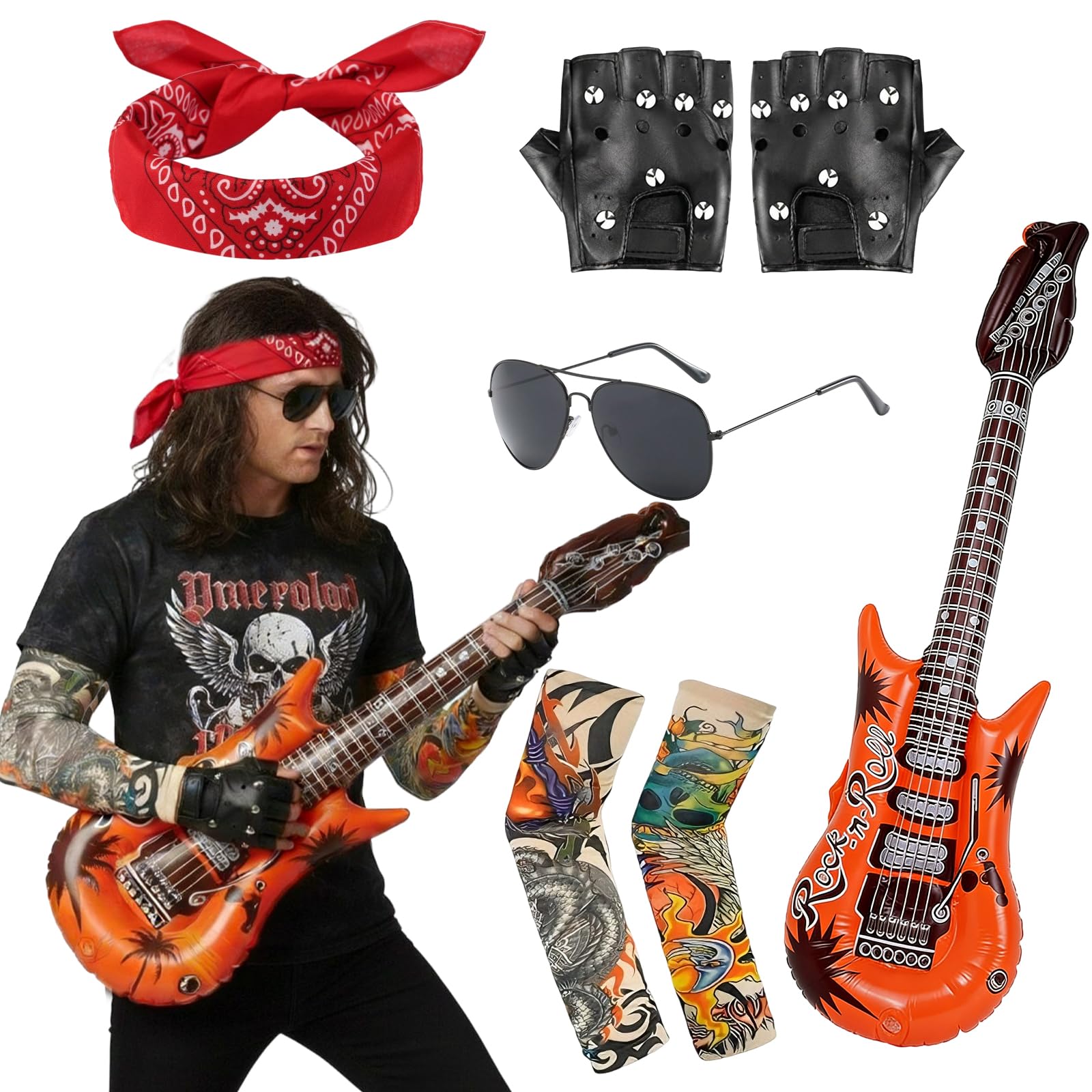 5PCS Rock Star Costume Set