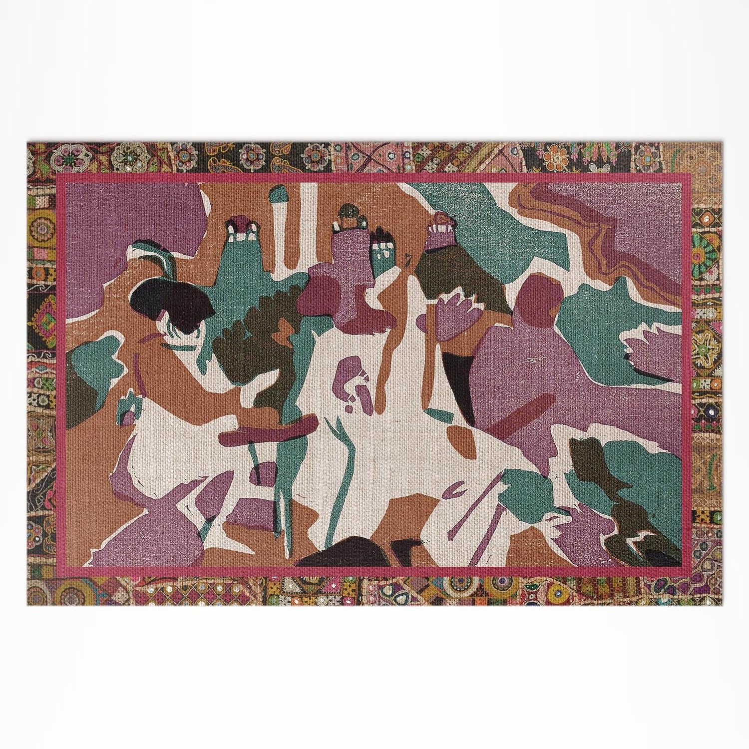 Tapis d'extérieur Kandinsky en PVC 150x225 cm rectangle imperméable pour votre grand balcon
