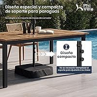 Vista 5 de PHI VILLA Sombrilla grande de 15 pies para patio con base incluida, sombrilla de doble cara rectangular para exteriores de gran tamaño con soporte
