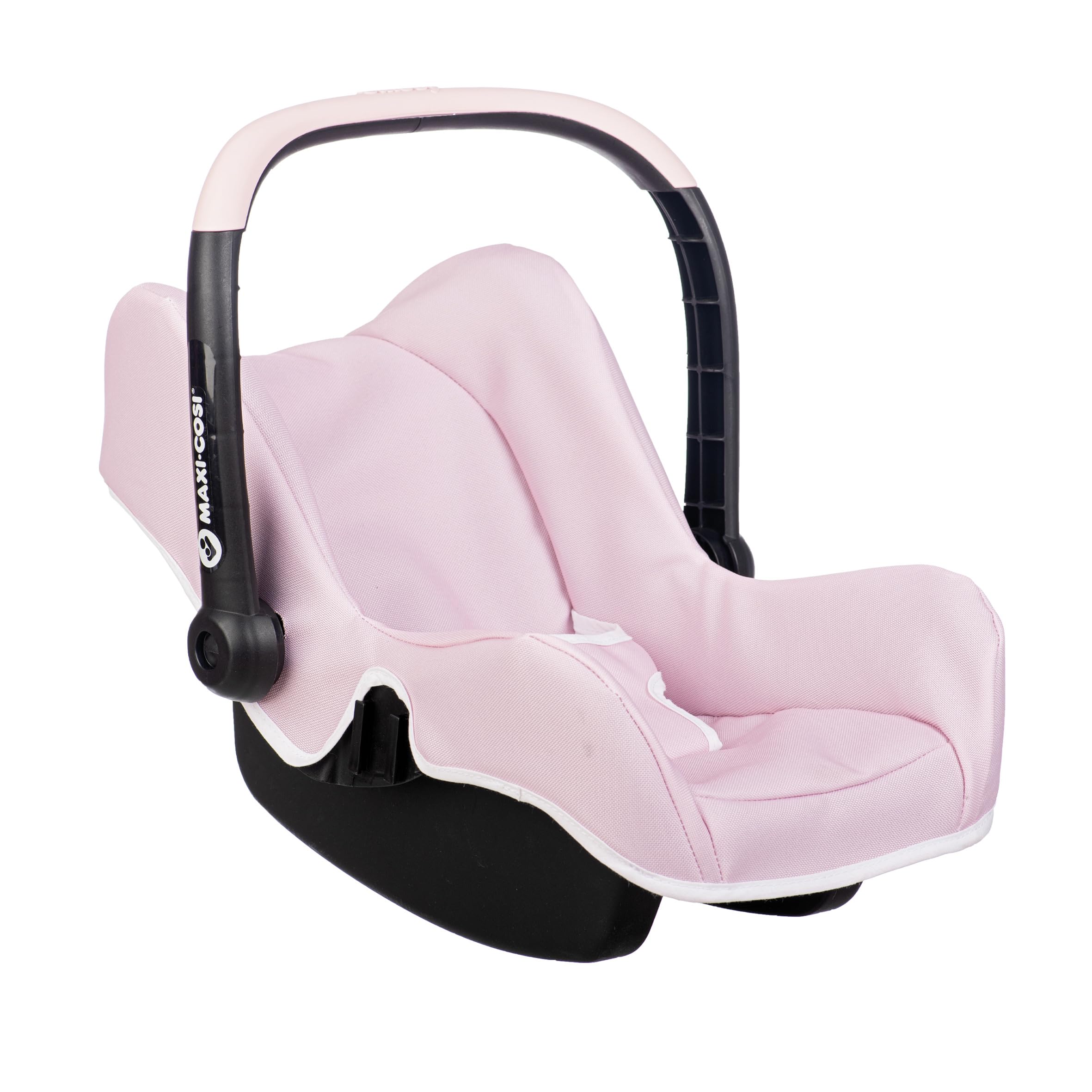 Smoby Maxi-Cosi Rosa Silla Portabebés para Muñecos hasta 42 cm, Asa Ajustable, Cinturón de Seguridad, Compartimento Trasero, +3 Años, Fabricado en España (7600240241)