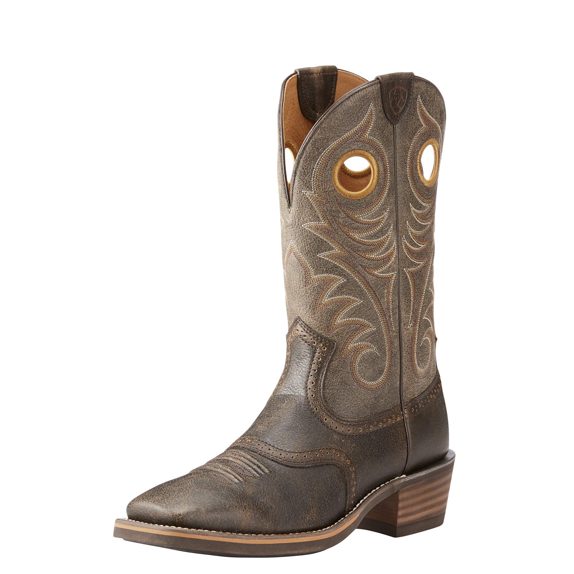 Ariat Heritage Roughstock Western Boot - Men's Square Toe Leather Work Boot