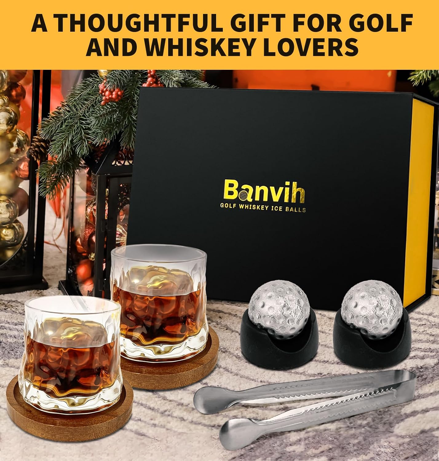 Whiskey Golf Stones Gifts Set Accessories for Men -Valentines Day Gifts for Him-Birthday Gifts for Men - Image 6