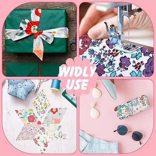 Miniatura 6 de 100 tiras de acolchado de tela de algodón de 2.56 pulgadas, rollo de retazos precortados de estilo japonés, tiras de tela de algodón para