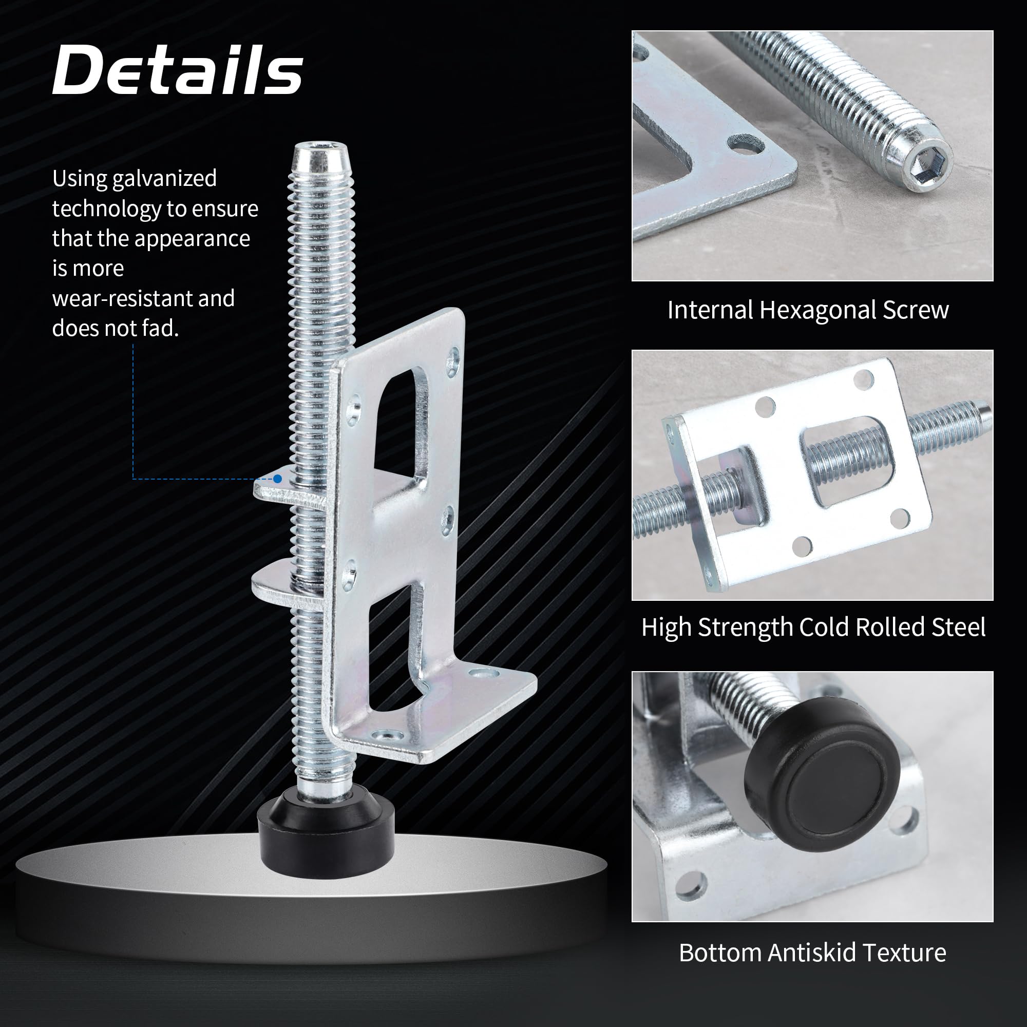 4 stuks nivelleringspoten, meubelpoten, verstelbare meubelpoten, 55 mm sokkelpoten, in hoogte verstelbare poten, metalen kastpoten, meubelvoet voor kasten, werkbank, plankpoten, tafelpoten, stelpoten 4 stuks nivelleringspoten, meubelpoten, verstelbare meubelpoten, 55 mm sokkelpoten, in hoogte verstelbare poten, metalen kastpoten, meubelvoet voor kasten, werkbank, plankpoten, tafelpoten, stelpoten