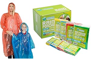 Lingito Rain Ponchos - Waterproof and Disposable