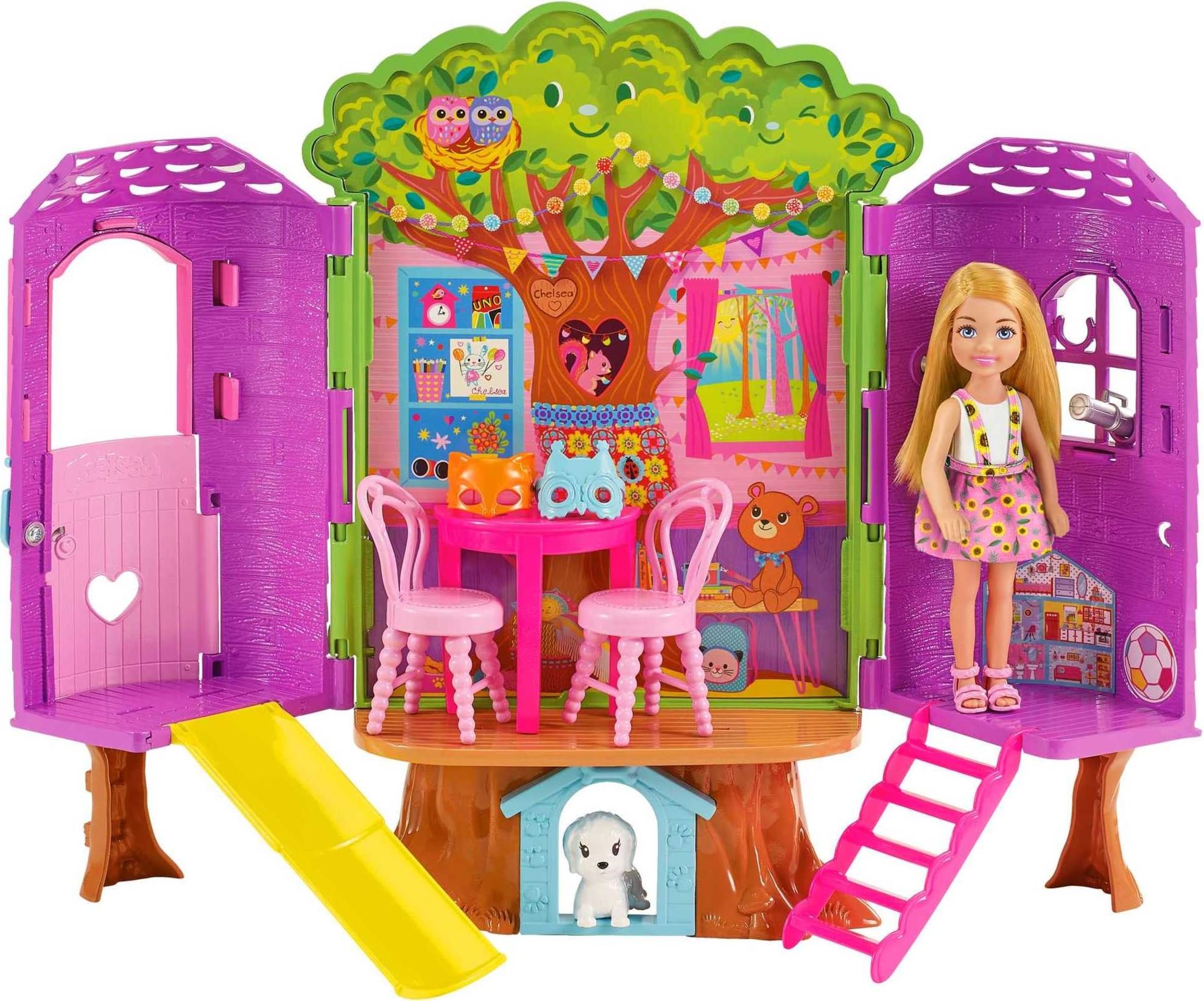 Barbie Chelsea Doll and Treehouse Playset with Pet Puppy
