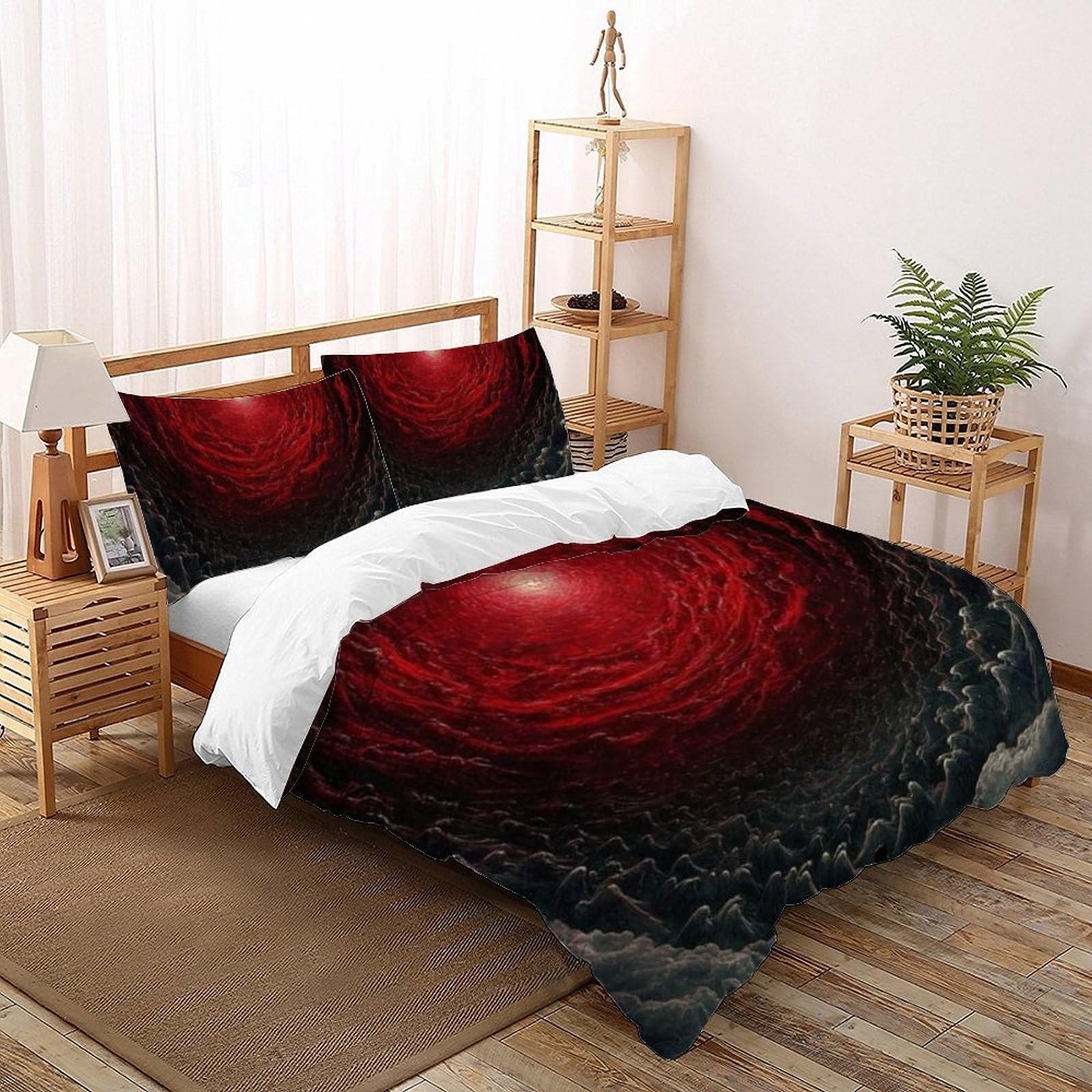 Parure housse de couette microfibre 200x200cm douce et facile à laver