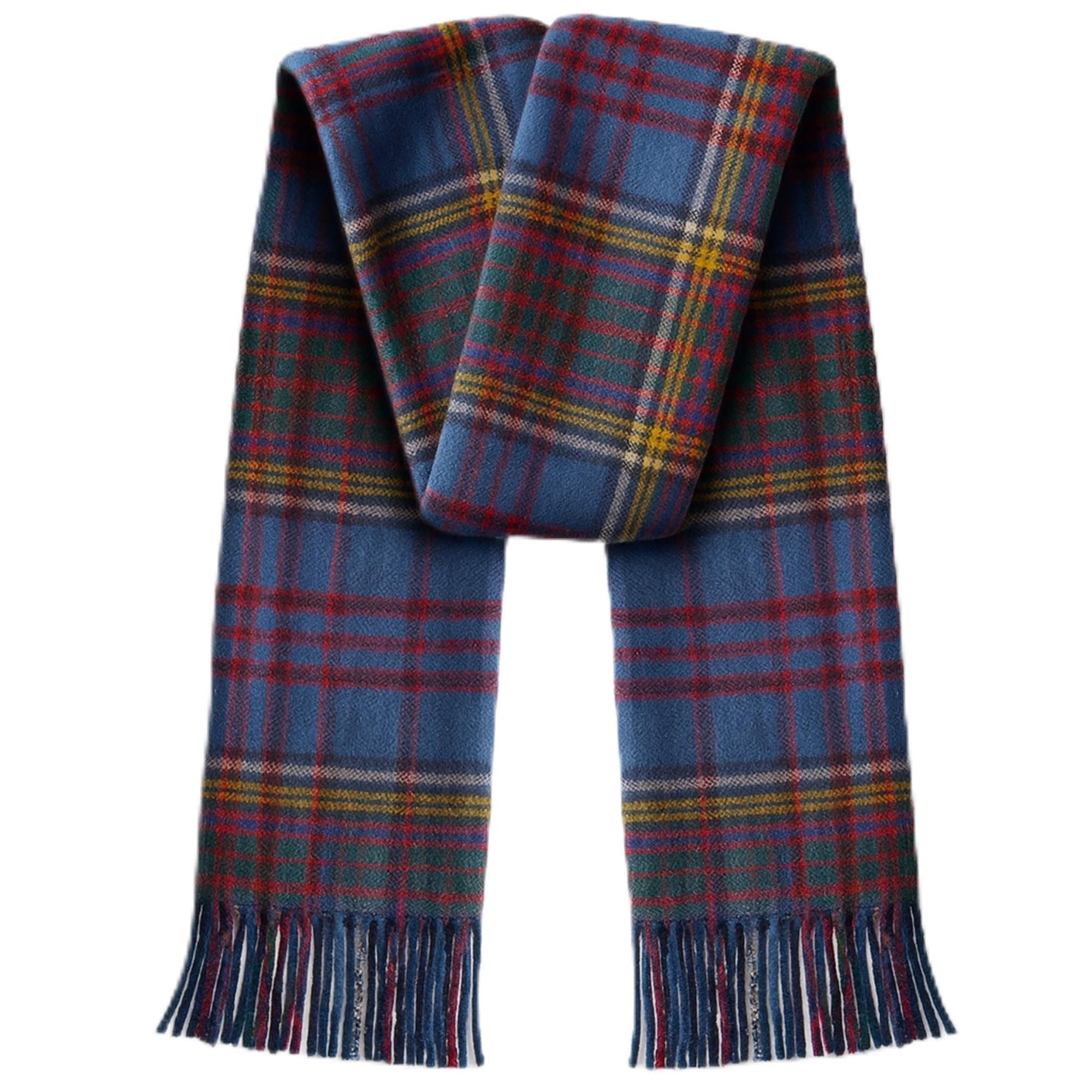 Braw Clans Tartans Unisex Anderson Tartan Scarves For Women And Men - 100% Pure Lambswool Tartan Scottish Lightweight Scarf 12X60 Inches, Christmas, Mothers Day Wedding Gifts