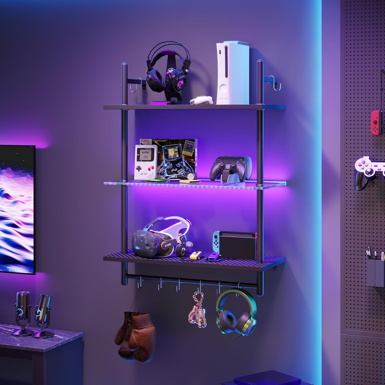 Bestier Gaming Floating Shelves