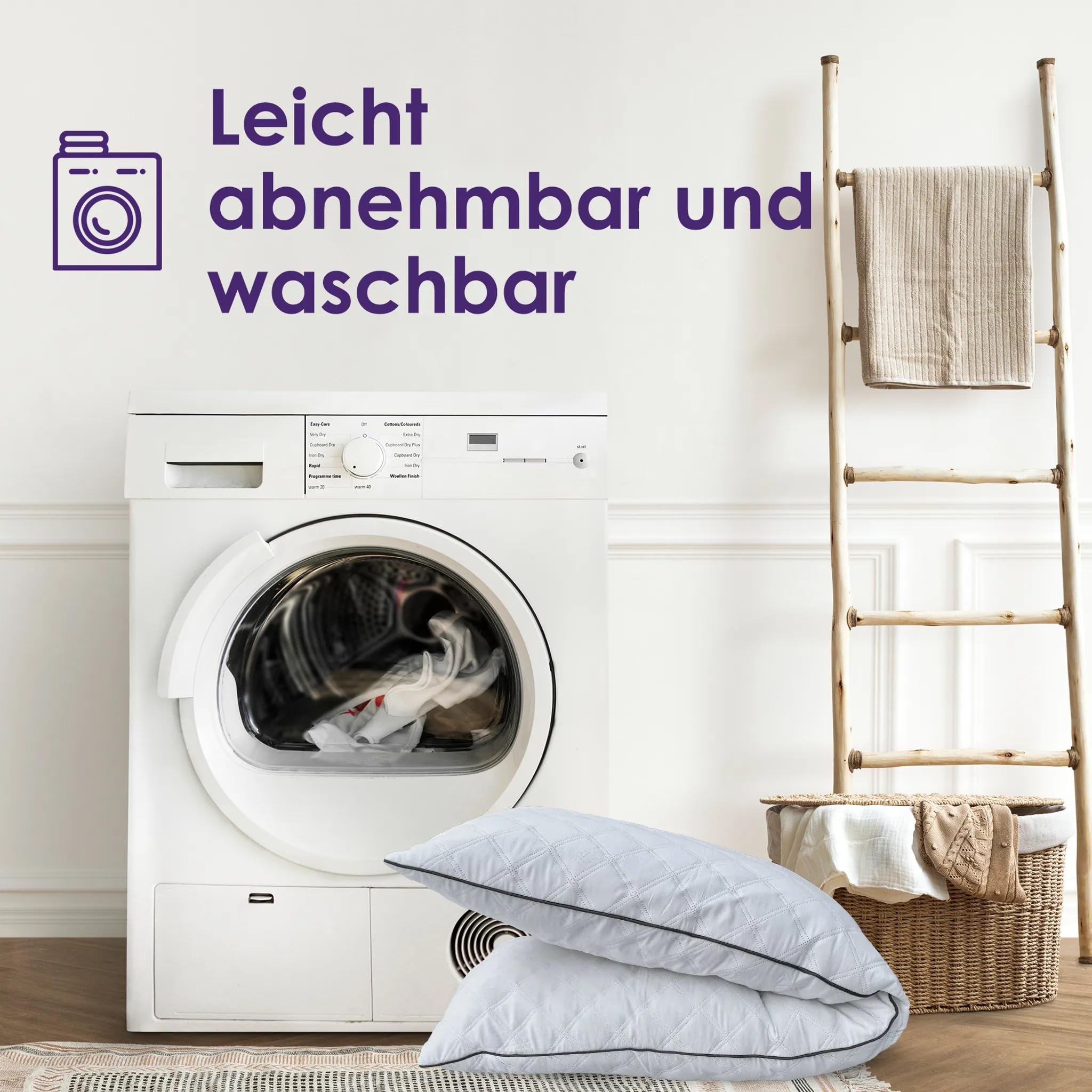 Seitenschläferkissen 40x140cm - Stillkissen & Schwangerschaftskissn [Ultra Memory Foam] Superweiches Kopfkissen für Seitenschläfer [SoftCell-Fasern] - Waschbarer Bezug