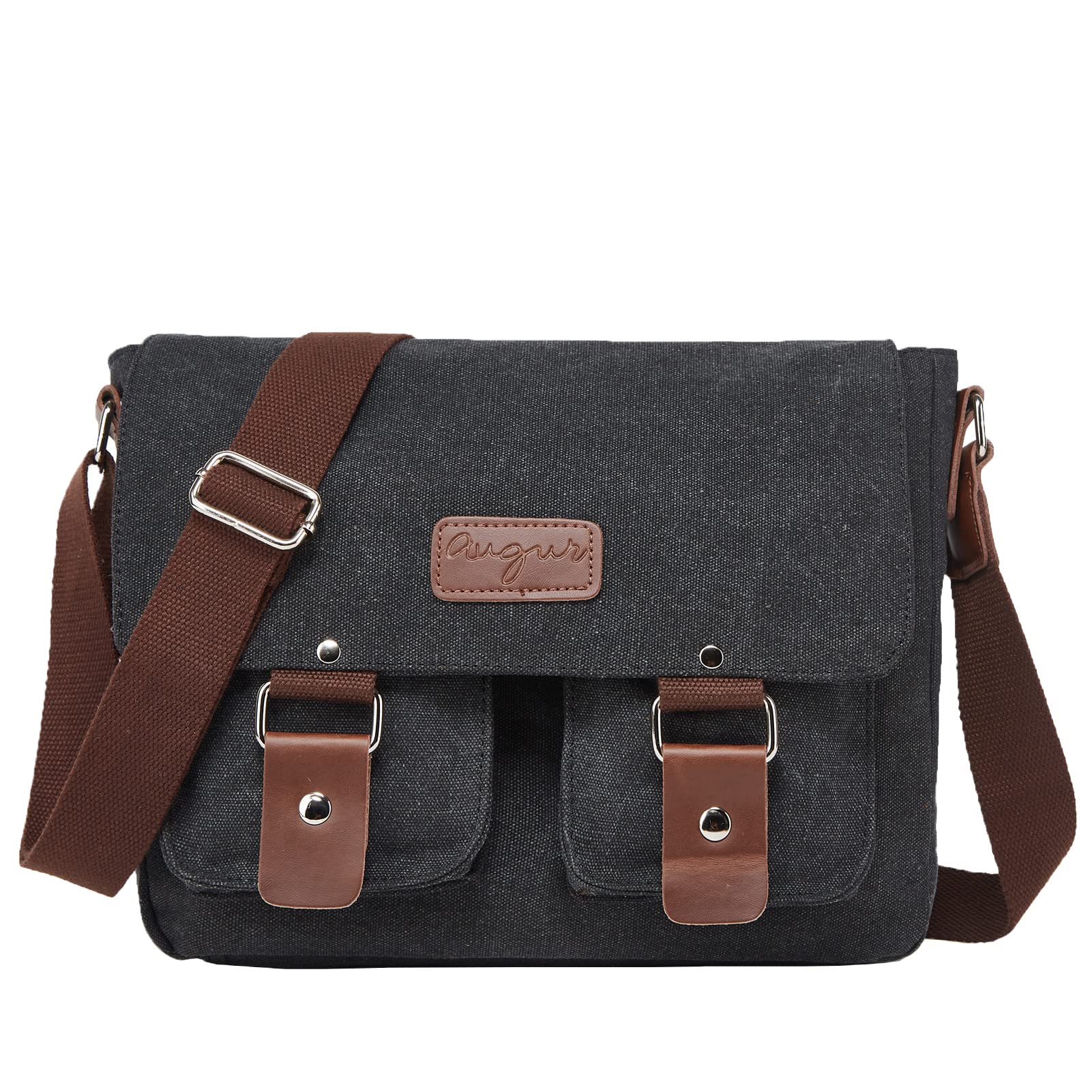 Rexmore Messenger Bag for Men, Canvas Satchel Shoulder Bag Vintage Crossbody 13.3Inch Laptop Bag