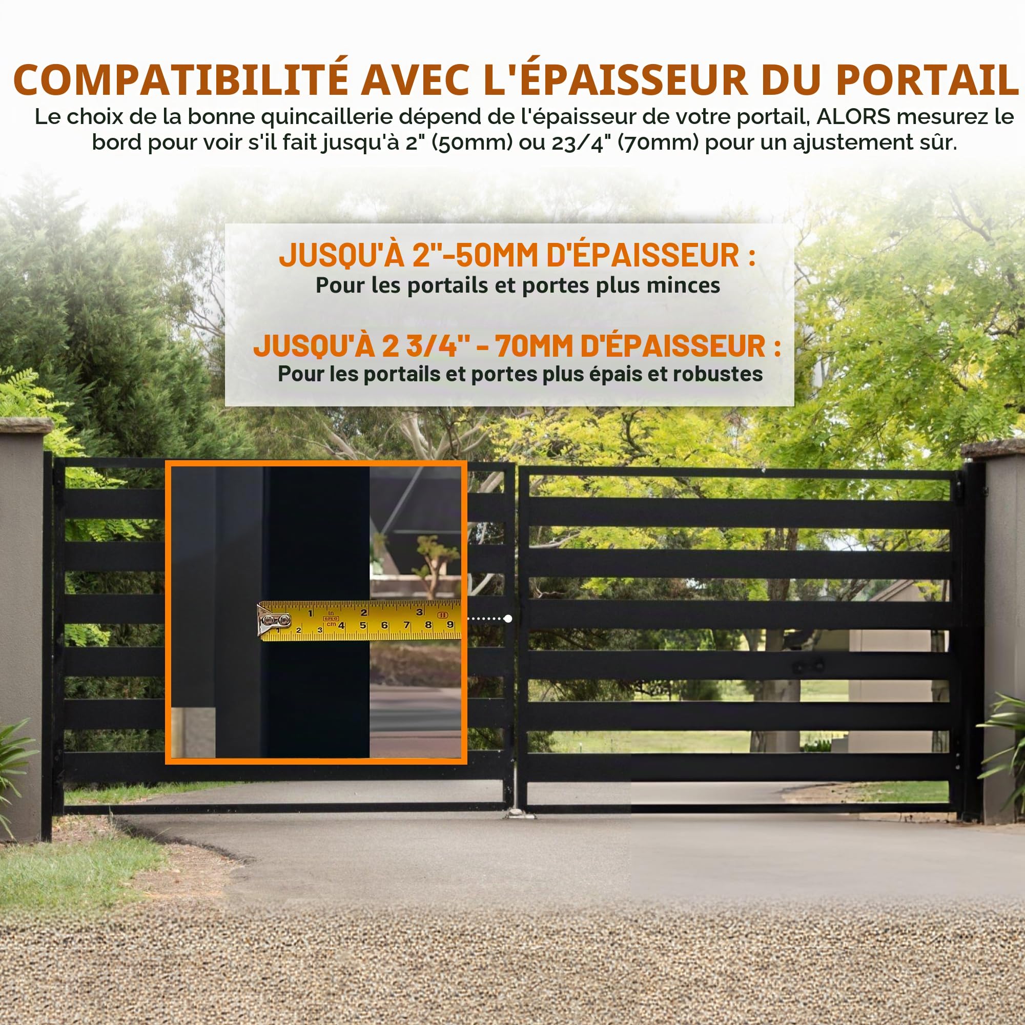 GateMate Serrure de portail à longue portée 1490106, profil européen pour abris de jardin, portails et portes de garage, clés extérieures et intérieures, en acier inoxydable 316, pour portails et