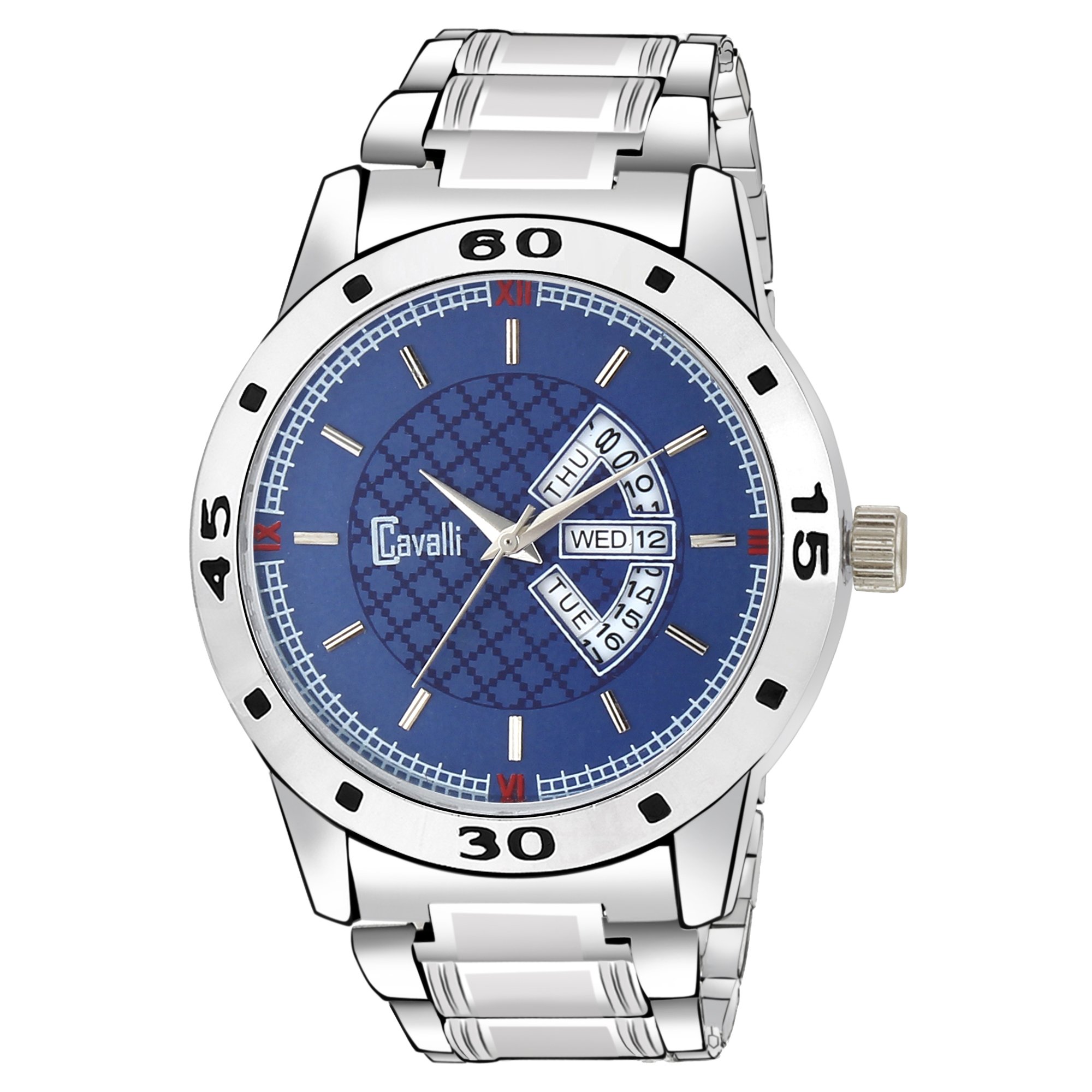 Cavalli Quartz Movement Blue Dial Stainless Steel Day & Date Analogue Boys and Mens Watch (CAV511) (B078KX61YY) Amazon Price History, Amazon Price Tracker