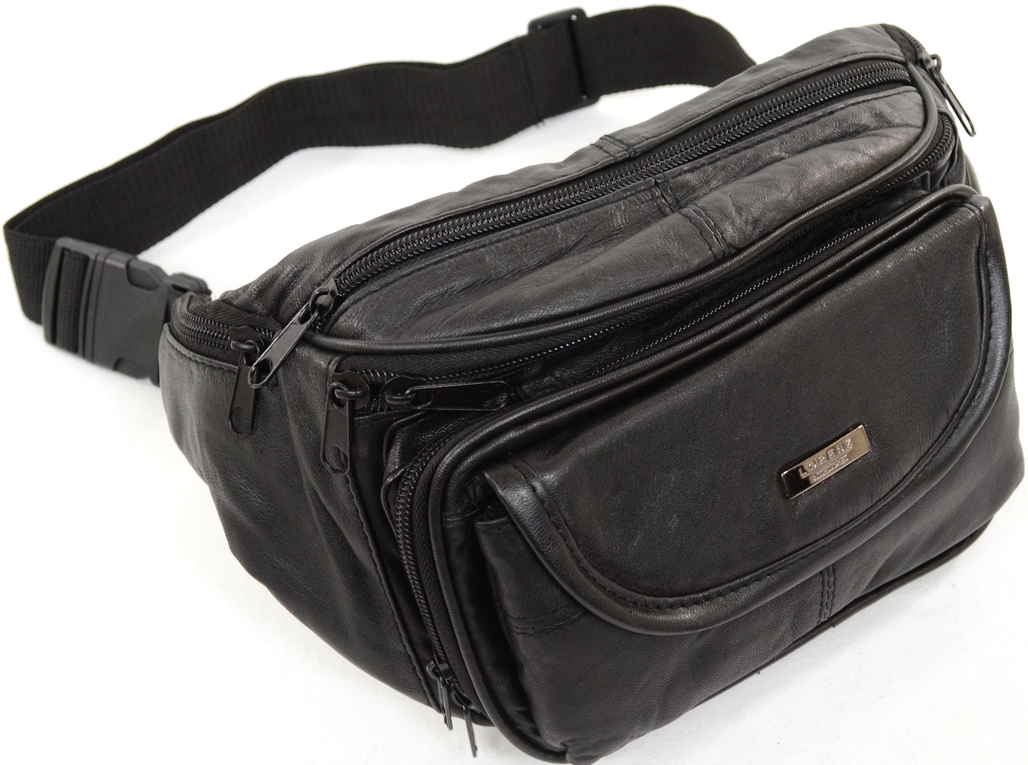 Bauchtasche Herren Leder Snugrugs Gürteltasche Aus Weichem Nappaleder - Mehrere Fächer, 37x13x2cm Mehrere Fächer Tasche