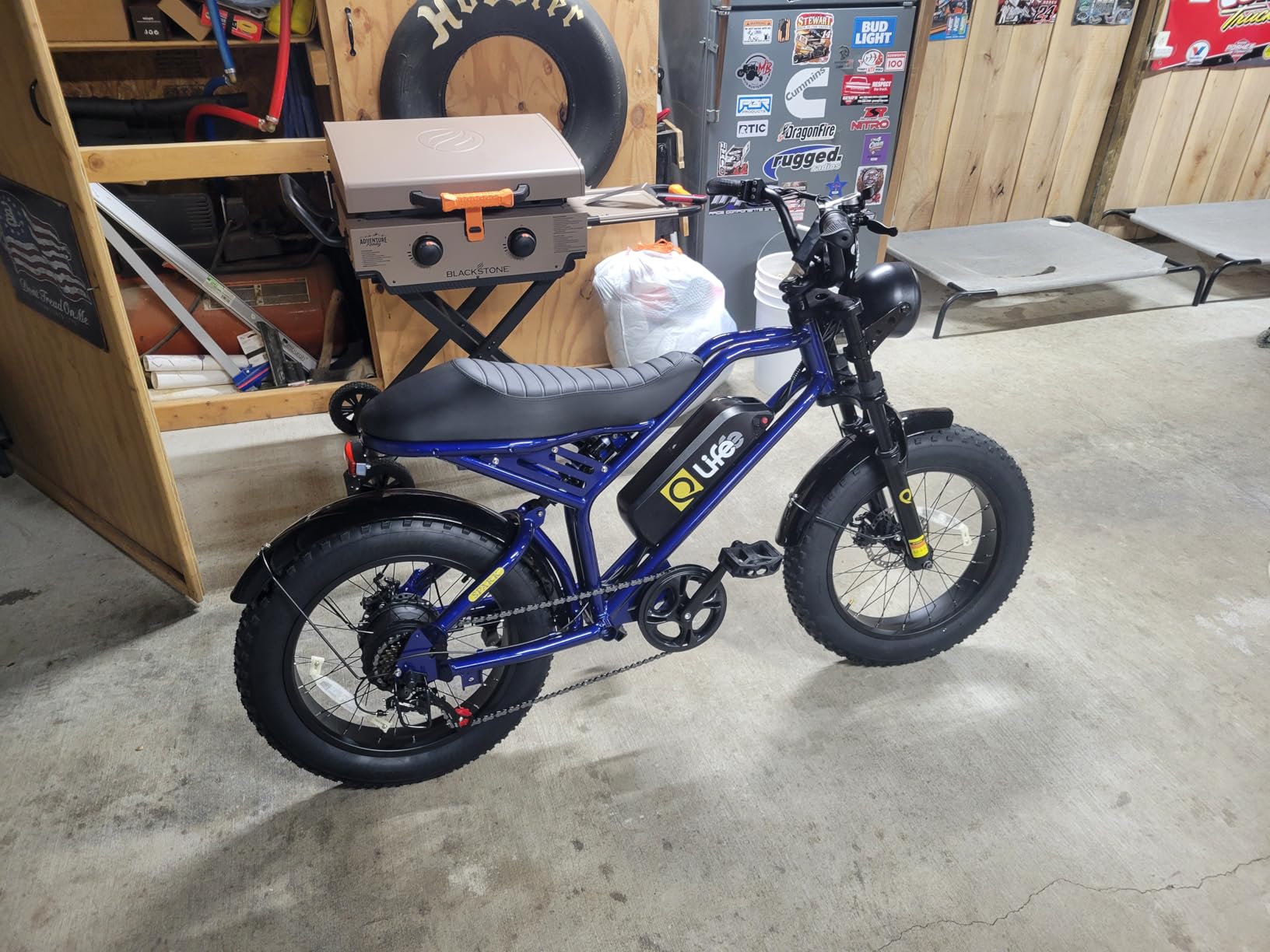 Electric Bike for Adults-1500W Peak Motor 20" Fat Tires 28MPH(Unlock to 35MPH) EBike Moped, 624-1248Wh Removable Battery Bicycle, with Dual Suspension & Brakes Motorcycle, 7-Speed,Spark photo review