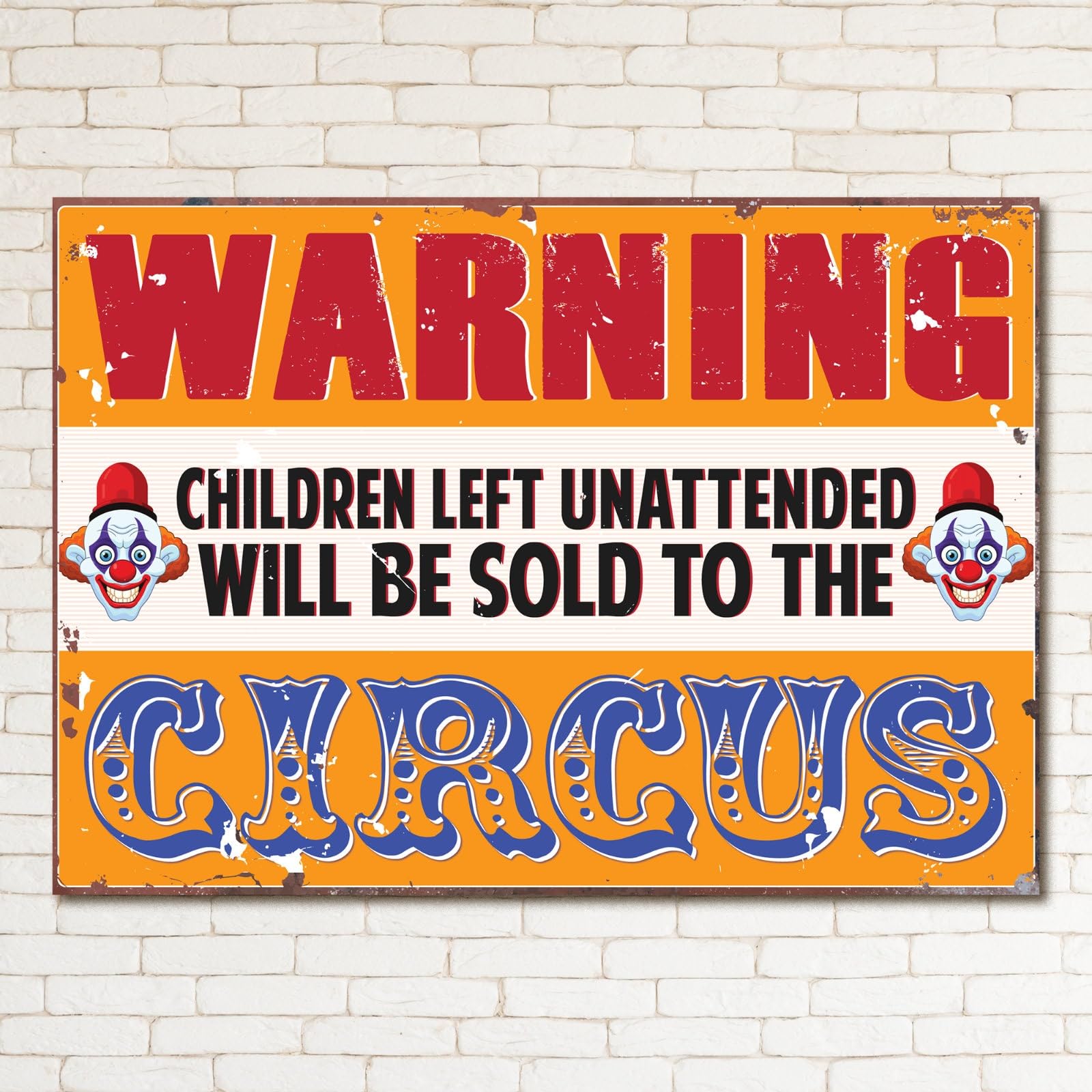 My Pixel Print Metal Children Sold To The Circus Retro Sign Man Cave Bar Pub Plaque Vintage