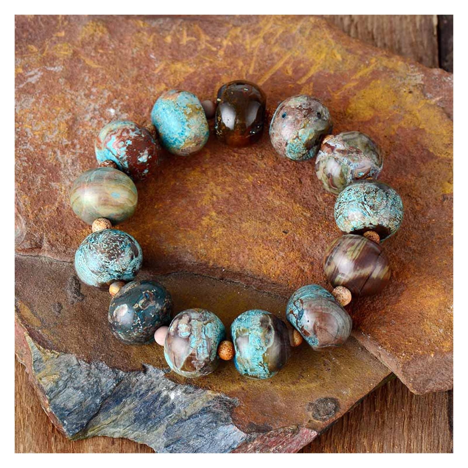 Bracciale con Perline Braccialetti Elastici da Donna in Pietra Naturale Braccialetti Elastici Gioielli Bracciale Gioielli