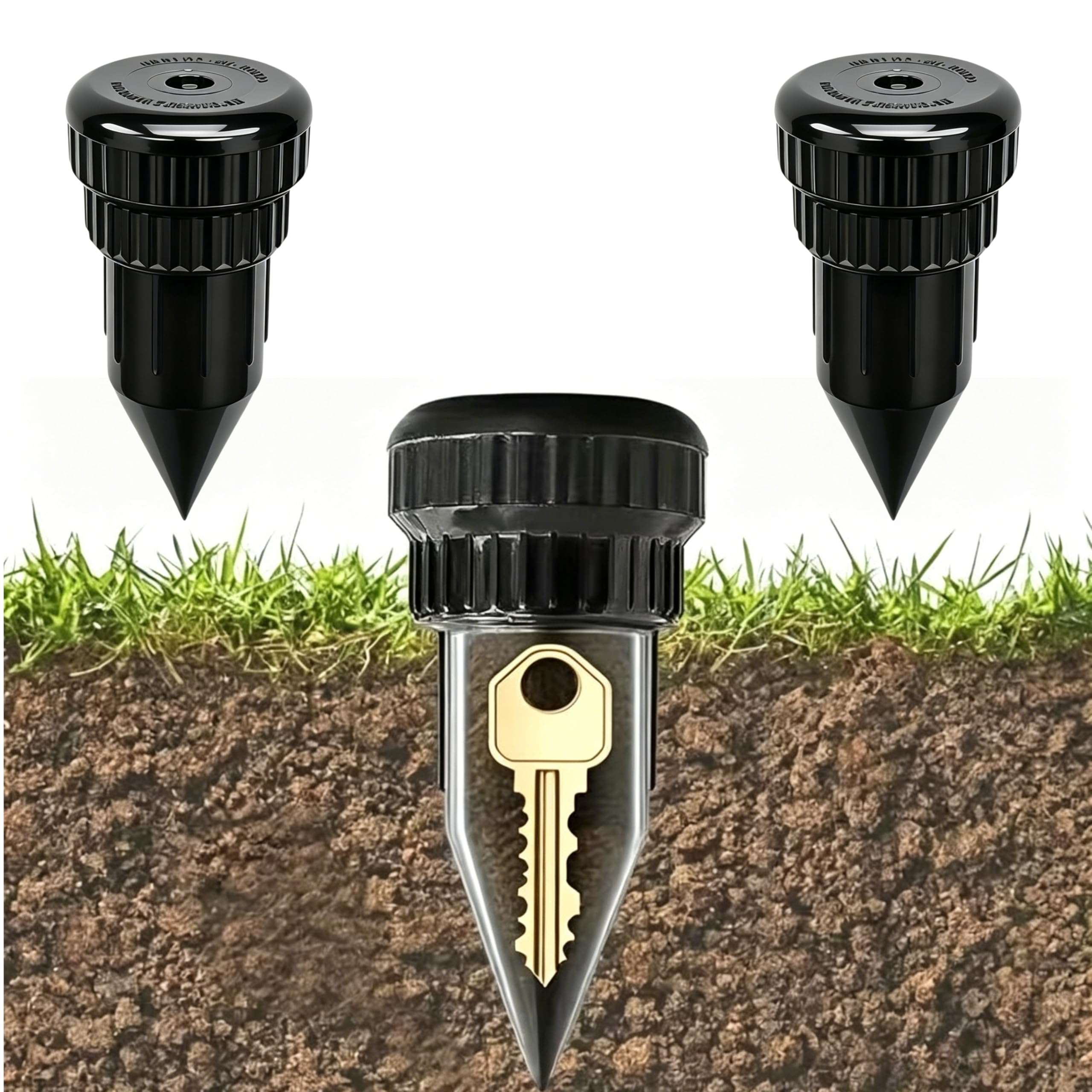 Key Hiding Place for Outdoors, Pack of 2 Discreet Key Hiding and Money Hideout, Outdoor Key Safe for Outdoors, Garden, Patio, Earth