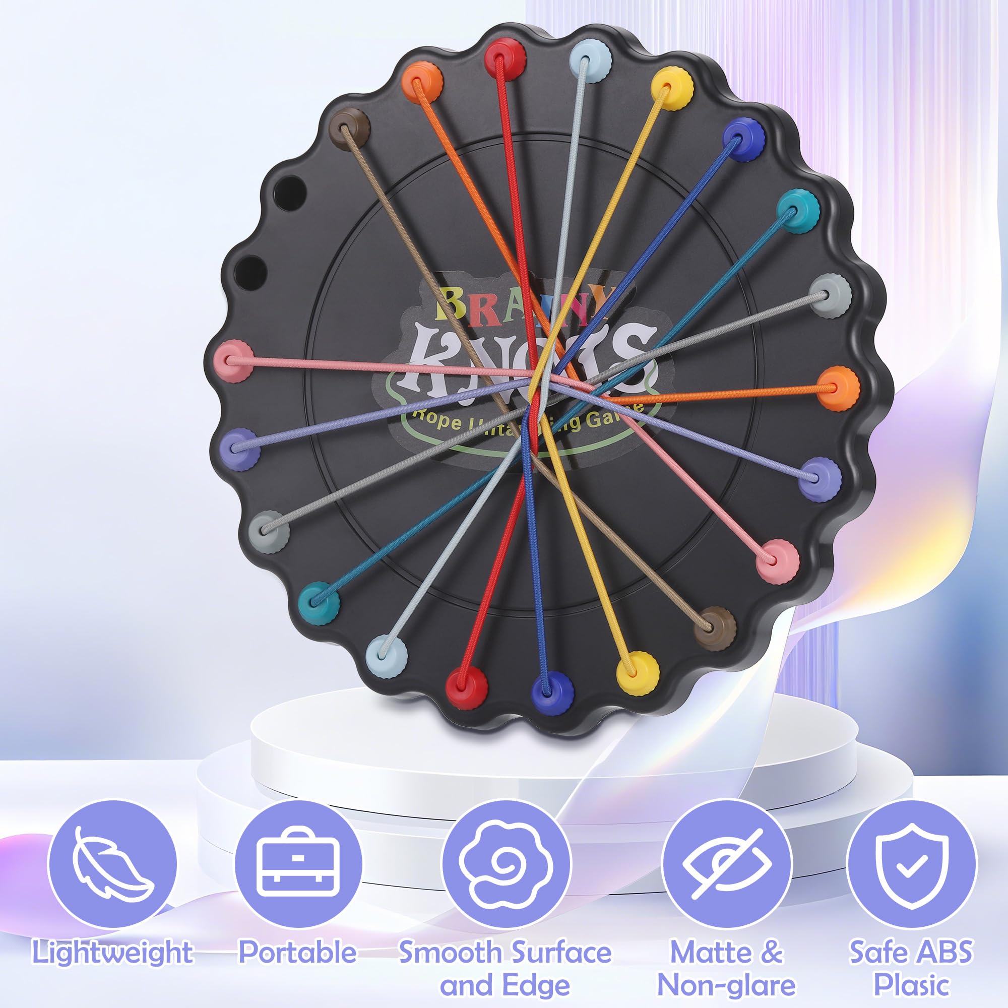 Fentar Brainy Knots Game, Twisted Rope Puzzle Game, Brain Games Strategy Challenge Toy, Przenośne IQ Puzzle Gry planszowe dla dzieci i dorosłych Wakacje Impreza Podróże
