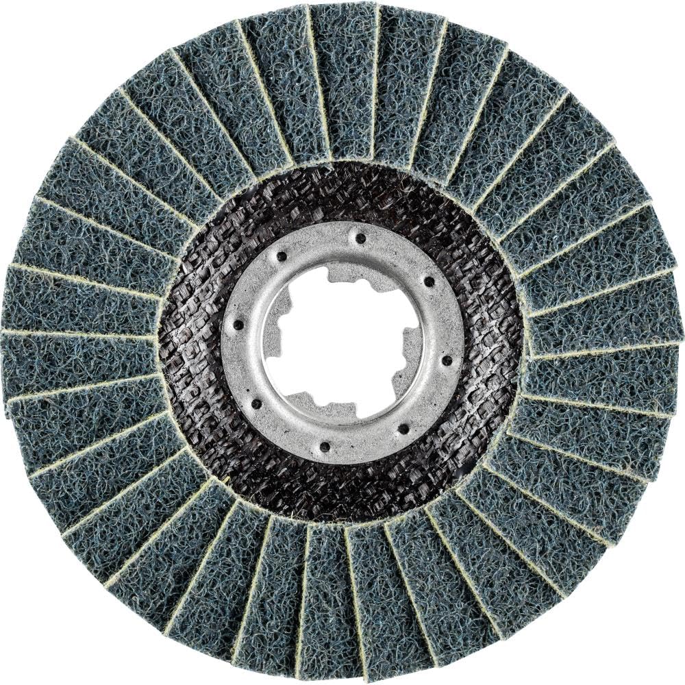 PFERD TOOLS POLIVLIES-Fächerscheibe, 5 Stück, 125mm, A240, fein, X-LOCK (22,23 mm), 44694213 – für schnelle und komfortable Werkzeugwechsel, scheiben-ø 125 mm