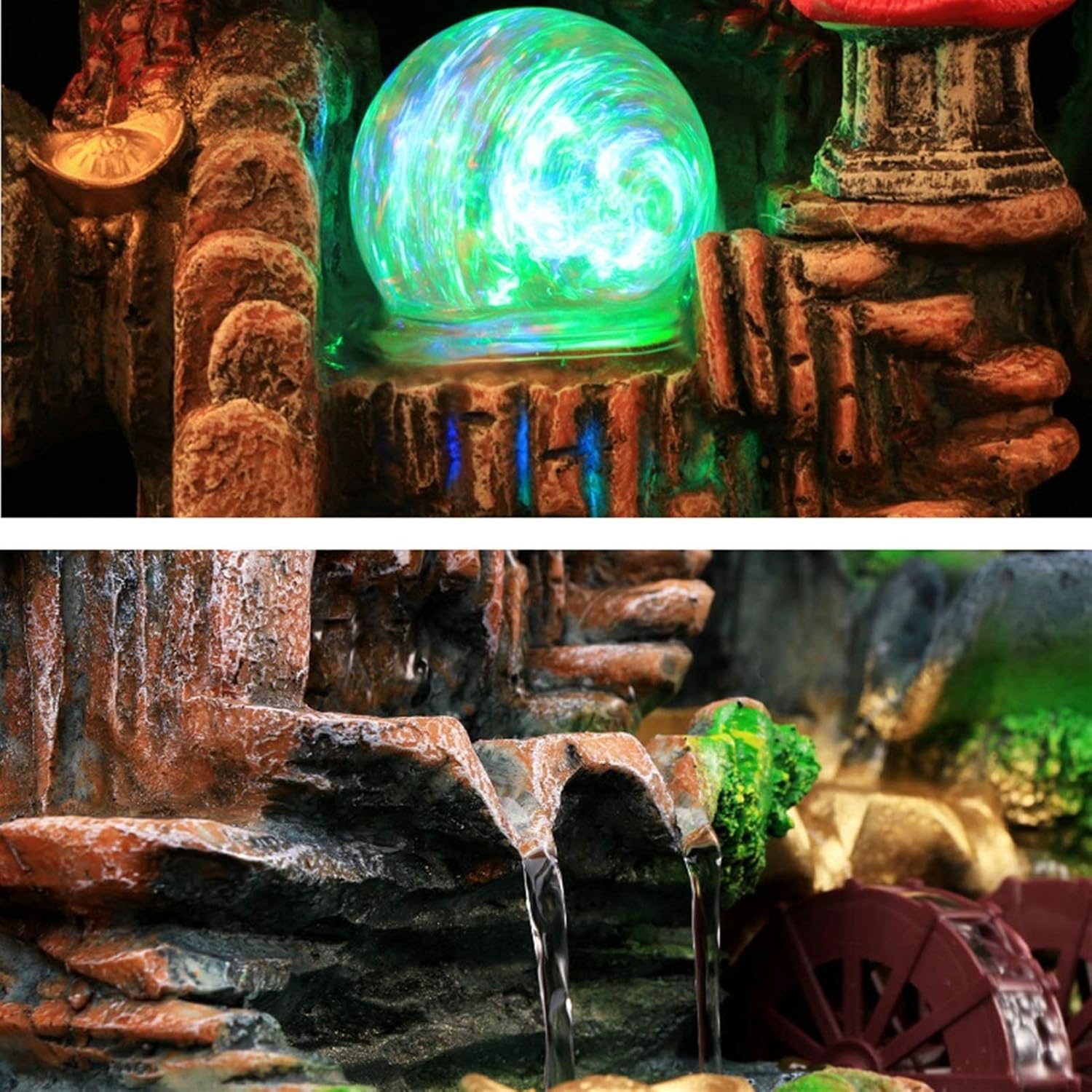 Tabletop Fountain Rockery and Water Decoration Fountain Living Room Home Interior Transfer Decoration Tabletop Fountain Indoor Fountain Waterfall Gift Desktop Fountain