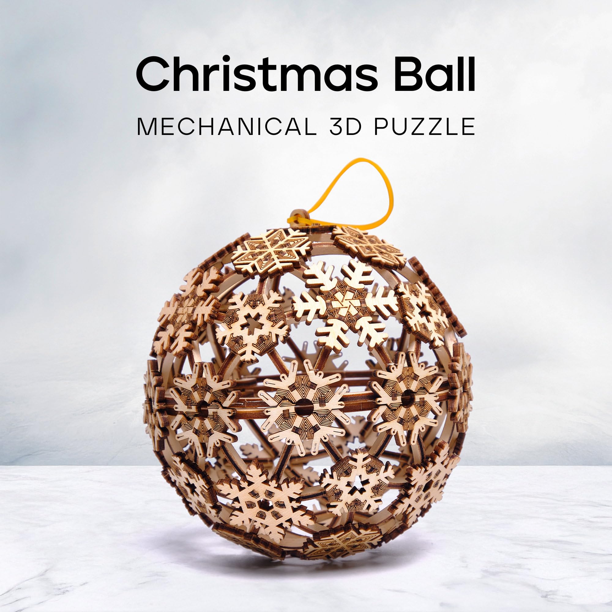 Wood Trick Christmas Ball 3D Wooden Puzzles for Adults and Kids to Build - Store Your Precious Items - Wooden Model Kits for Adults and Kids