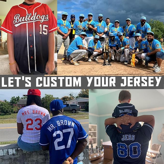 Custom Baseball Jersey Personalized Name Number Team Stitched Printed Uniform Shirts Sports Fans Gift for Men Women Youth miniatura 2