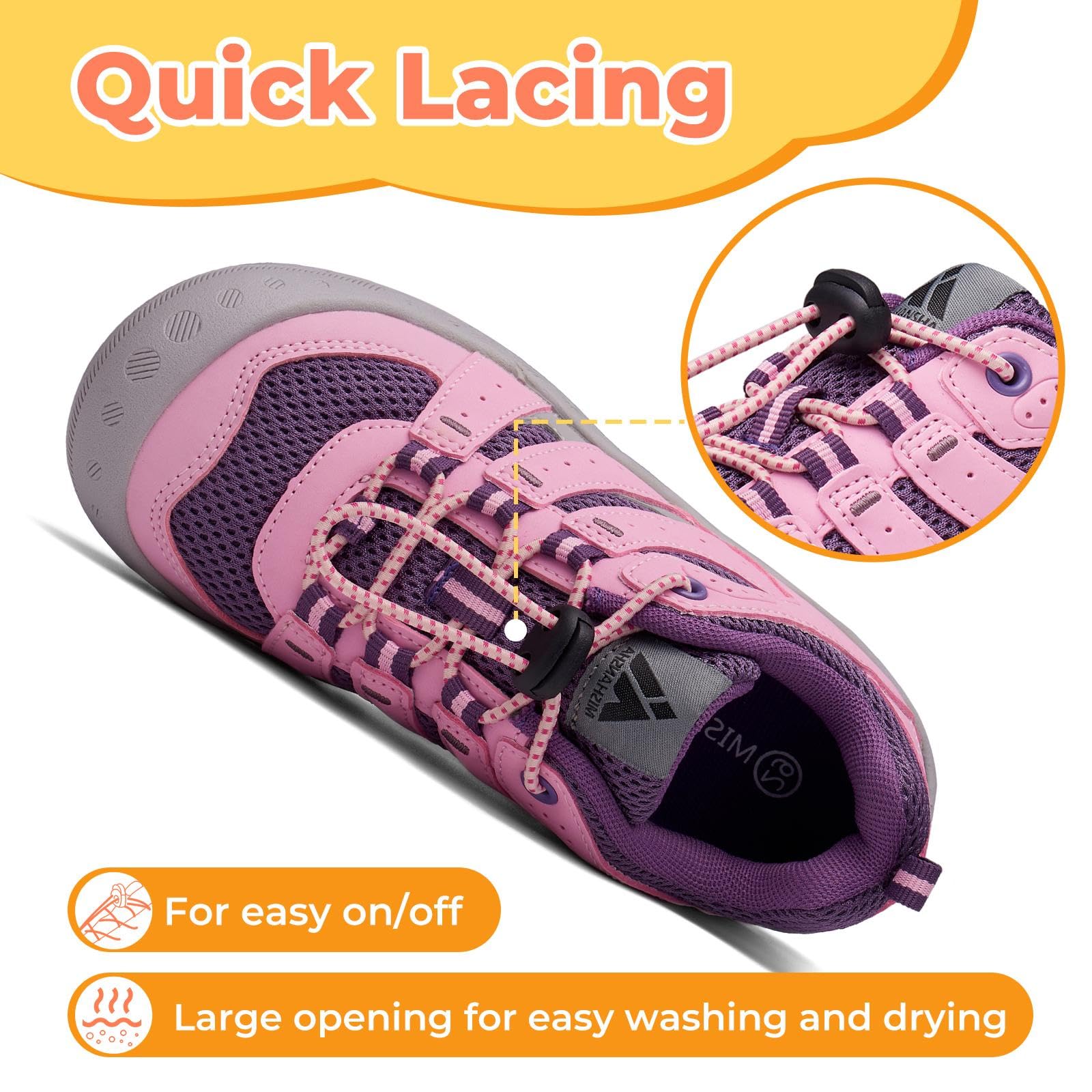 Mishansha Mädchen Wanderschuhe Atmungsaktiv rutschfest Turnschuhe Kinder Outdoor Trekkingschuhe GR.24-38