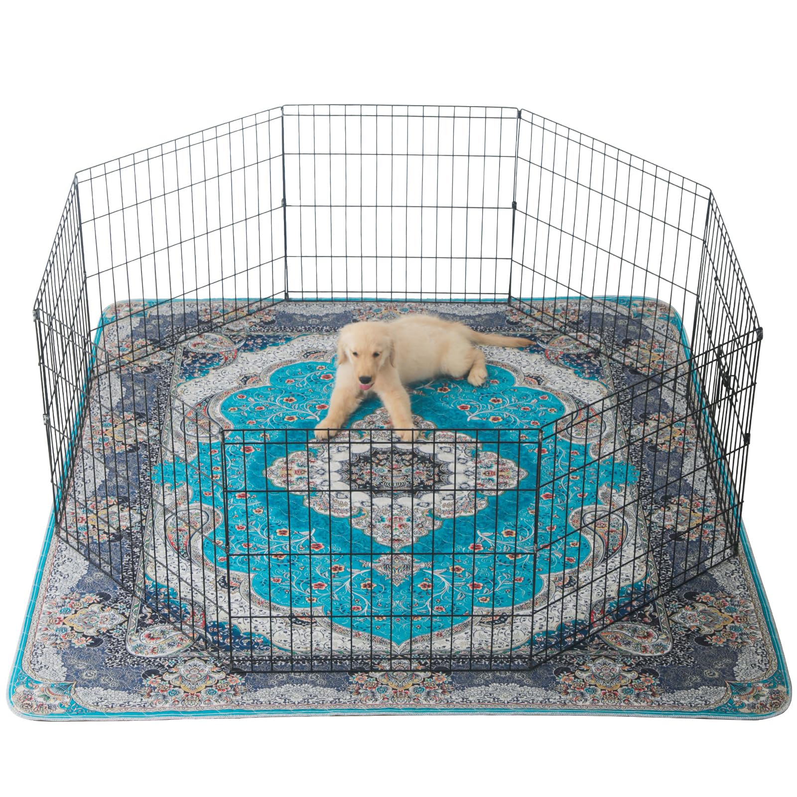 Peepeego Washable Pee Pad 63x63 Inch, Waterproof Puppy Pads with Fast Absorbent, Reusable, Non Slip, Premium Whelping Pad for Puppy Pen