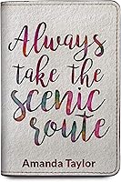 Vista 23 de Wanderlust - Soporte para pasaporte de cuero para mujer