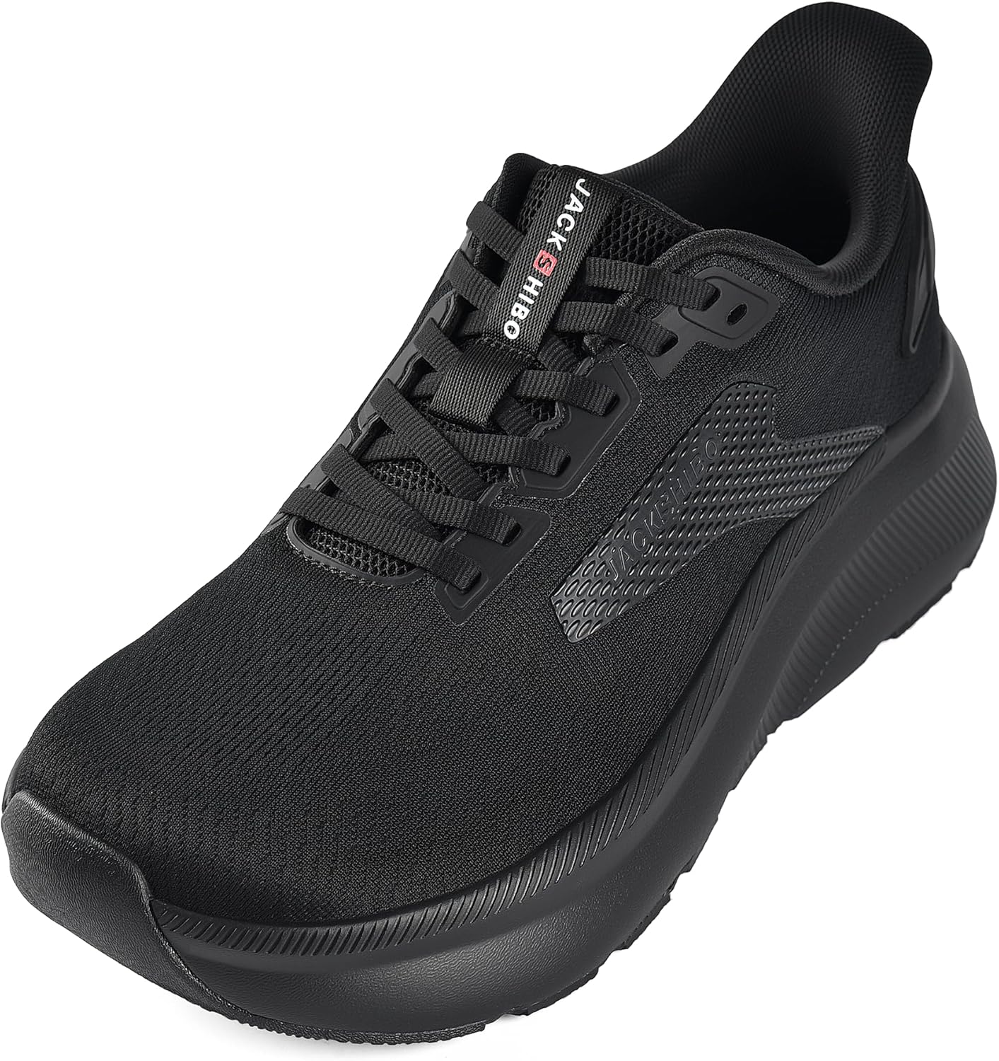 JACKSHIBO Men's Hands Free Slip On Shoes, Wide Toe Box Zero Drop Arch Support Sneakers, Lightweight Breathable for Daily Wear Gym Walking