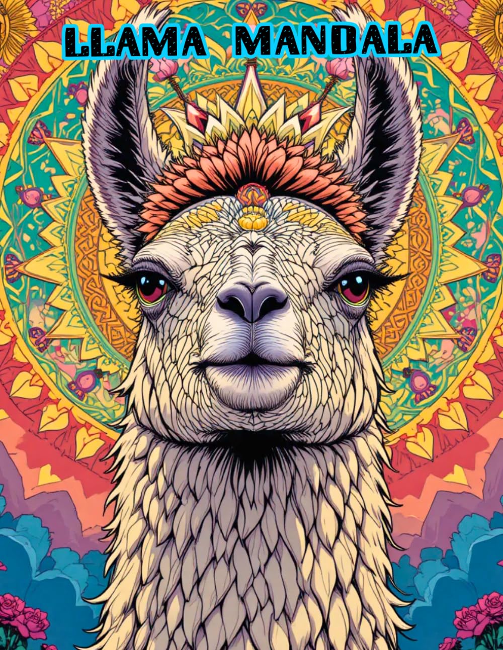 Adult Coloring Book: 50 Detailed Llama Mandalas for Relaxation and Stress Relief.