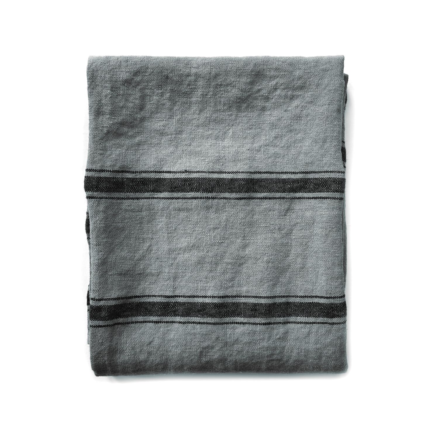 JOWOLLINA Badetuch Saunatuch Strandtuch 100% Leinen Stonewashed Provence (Stripe Ash, 100x150 cm)
