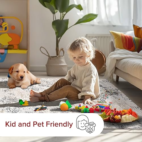 Miniatura 7 de nuLOOM SpinClean - Alfombra de área lavable a máquina, resistente a las manchas con base antideslizante, perfil bajo para sala de estar, dormitorio