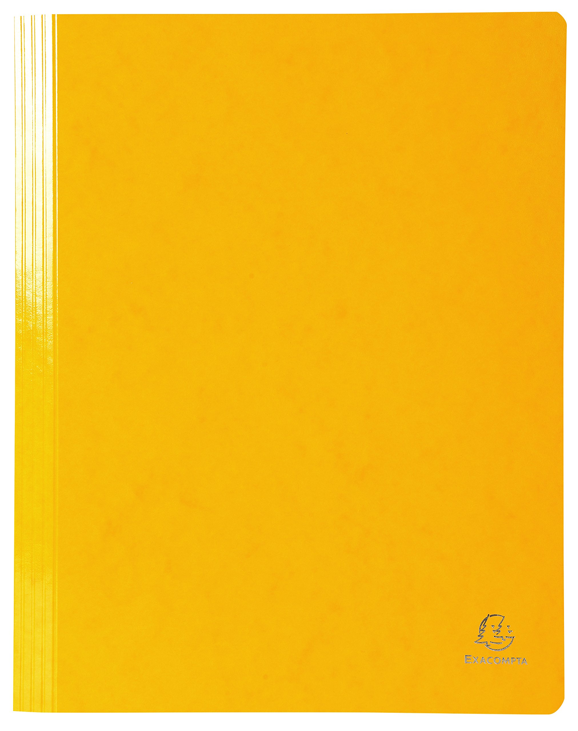 Exacompta - Ref 380804B - Iderama Collection - Flat Bar Files - 240 x 320mm in Size, Suitable for A4 Documents, 355gsm Glossy-Coated Pressboard - Yellow (Pack of 25)