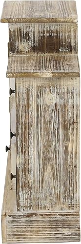 Miniatura 3 de Deco 79 Joyero rectangular de madera, 18 x 6 x 16 pulgadas, marrón claro