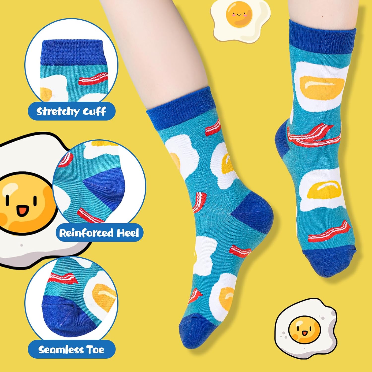 Crazy Socks for Kids Boys Socks 10-12 Years Old Silly Funny School Dress Socks 6-8 Fun Pizza Socks Birthday Christmas Gift - Image 5