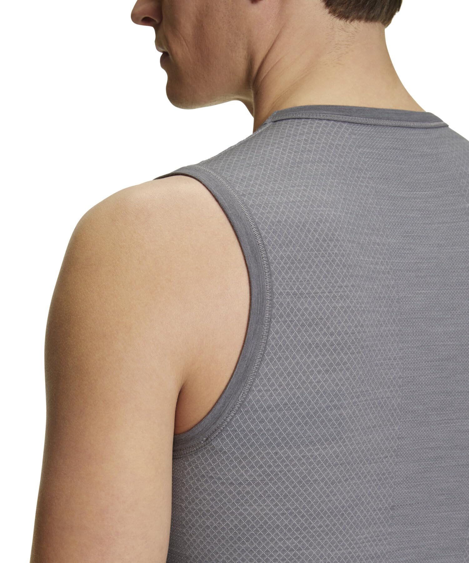 FALKE hombre Wool-Tech Light camiseta técnica deportiva sin manga para climas cálidos y fríos transpirable regulación del clima neutralizador de olores lana hilo funcional 1 pieza | Mezcla de lana de merino y seda