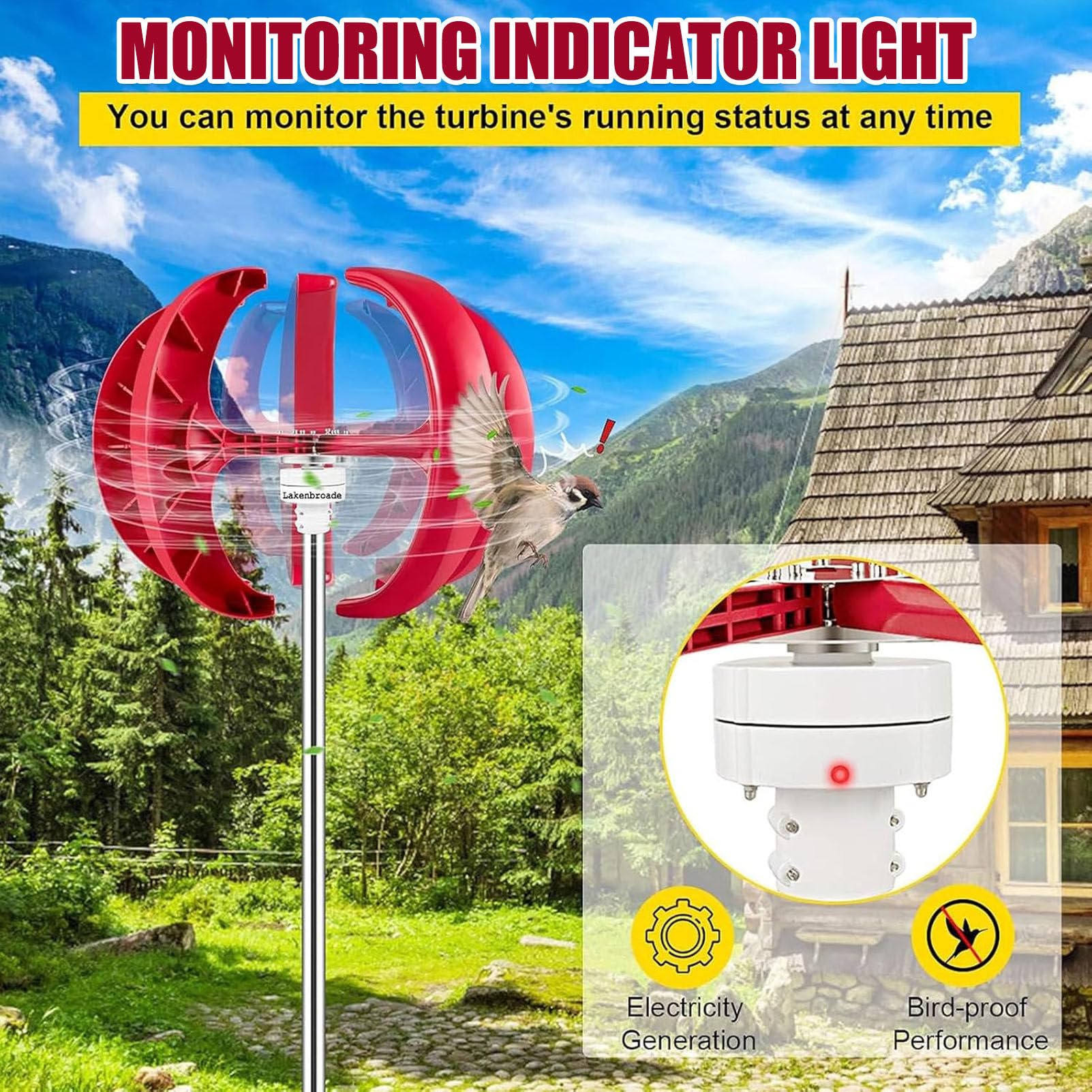 Kit generador de turbina eólica con diseño Vertical de 5 Palas, Equipo productor de Electricidad electromagnética, para soluciones de energía doméstica y Fuera de la Red 24V-600W