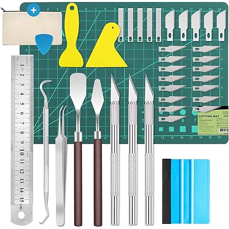 Kit 4 Outils Désherbage Vinyle HTVRONT - Pour Traceur Cameo Silhouette - Vert