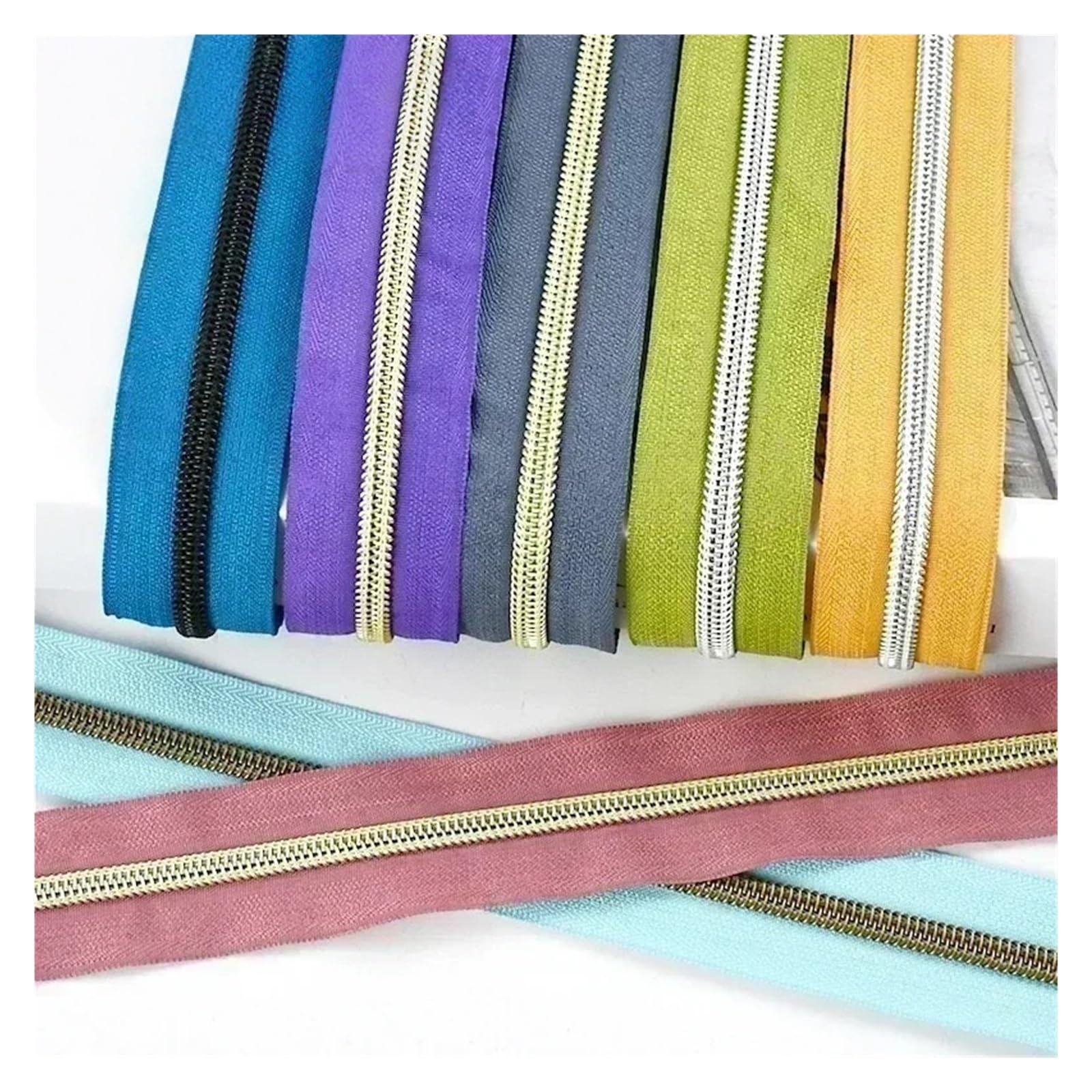 10–50 Meter 5# Nylon-Reißverschlussbänder for Taschen, Kleidung, Kunststoff-Reißverschlüsse, Meterware, Verschlüsse, Reißverschluss-Reparatur-Set, DIY-Nähzubehör(KY377-M769,50M)