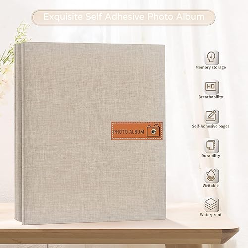 Miniatura 2 de Popotop Álbum de fotos grande autoadhesivo de 4 x 6 pulgadas, 5 x 7 pulgadas, 8 x 10 pulgadas, álbum de recortes, libro de fotos, regalos para mamá,