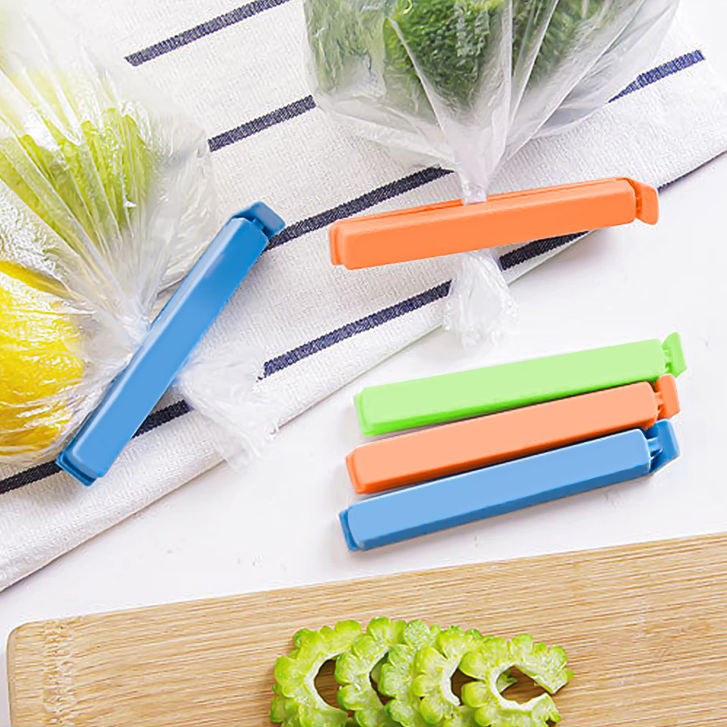 Lot De 12 Pinces à Sac Alimentaires – Anti-renversement, Garde Les Aliments Frais, Pour Congélation Et Rangement