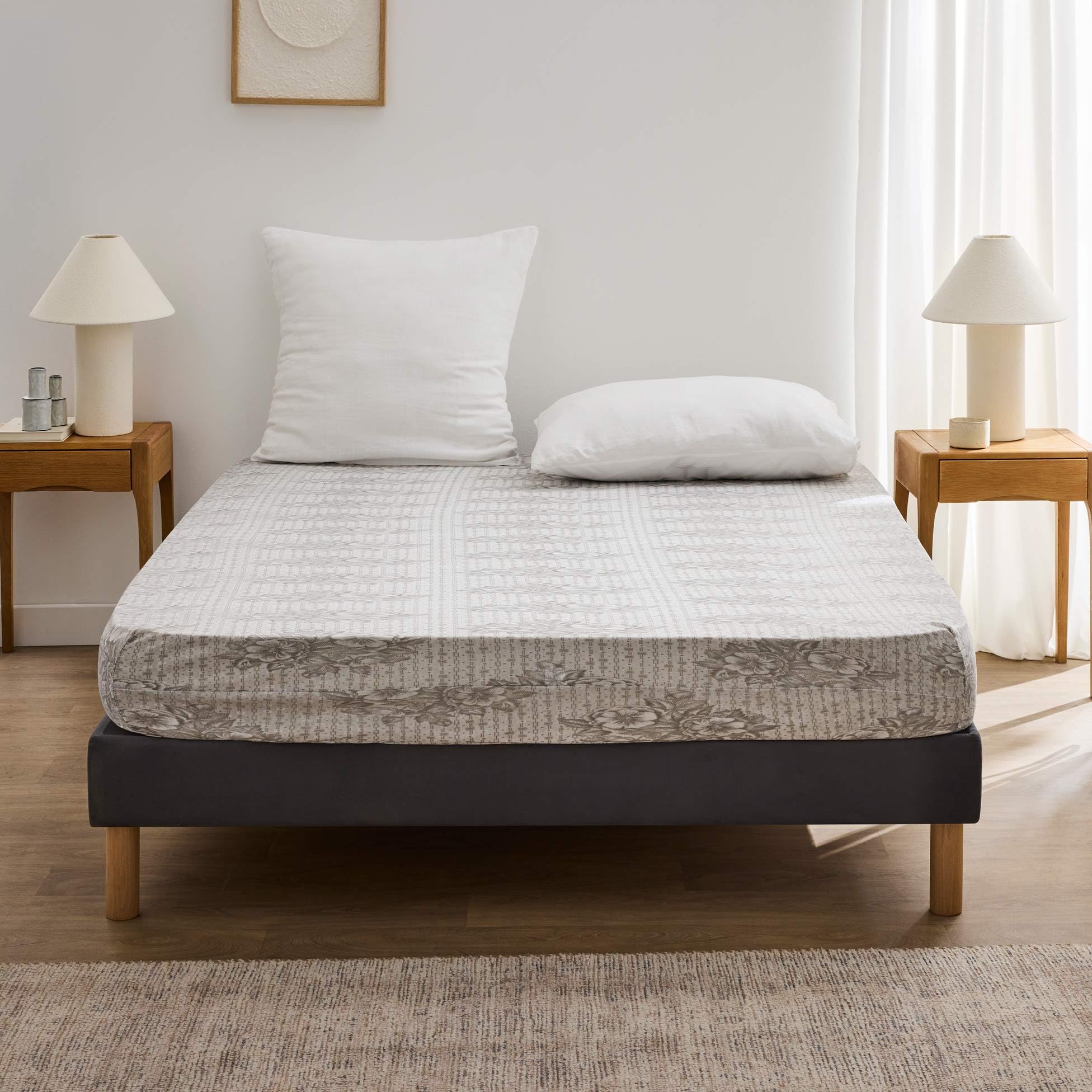 douceur d'intérieur, Rena szary renowacyjny materac (160 x 200 cm) rozciągliwa siatka